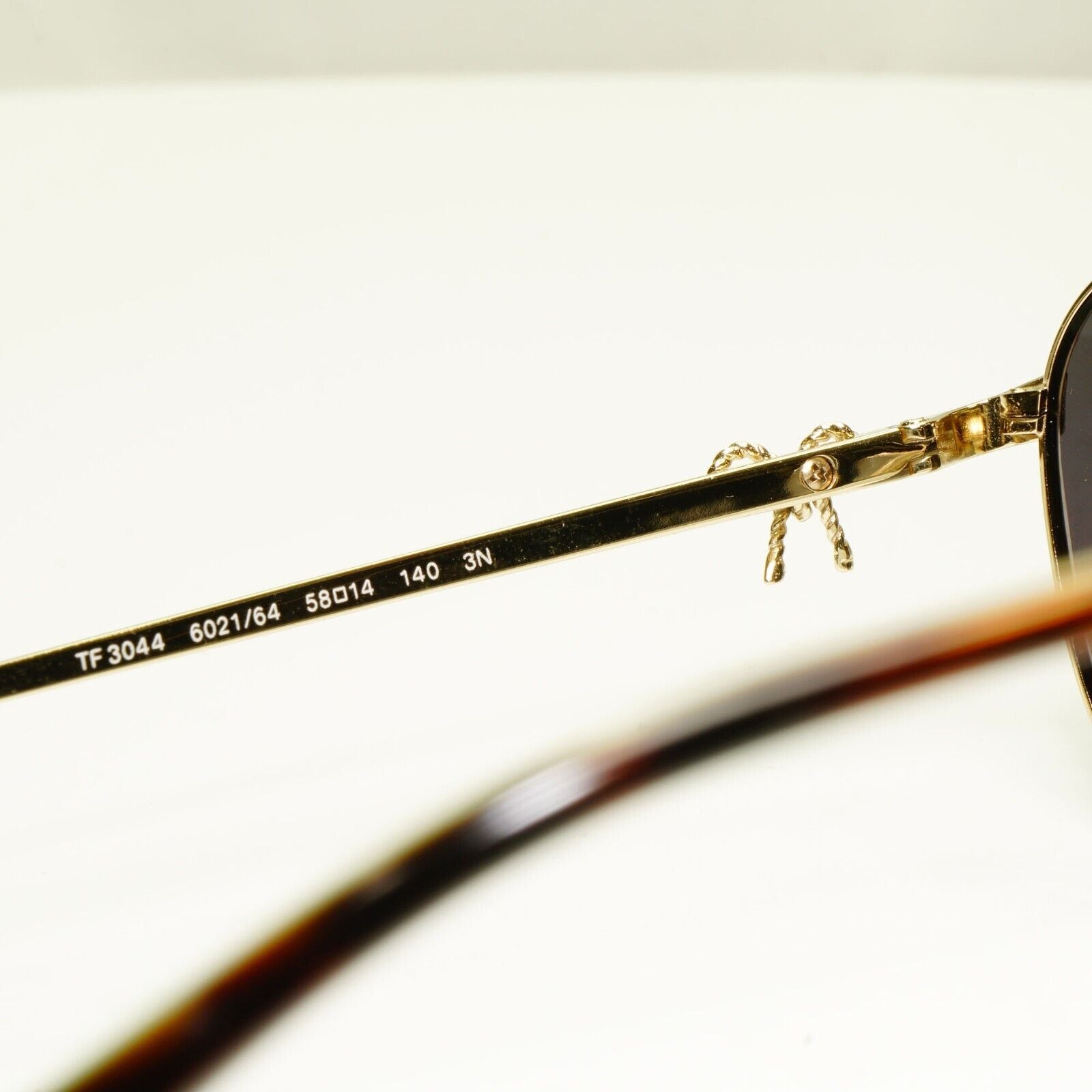 Tiffany & Co Gold Bow Rope Sunglasses Pilot Black Ribbons TF 3044 6021/64 30928A