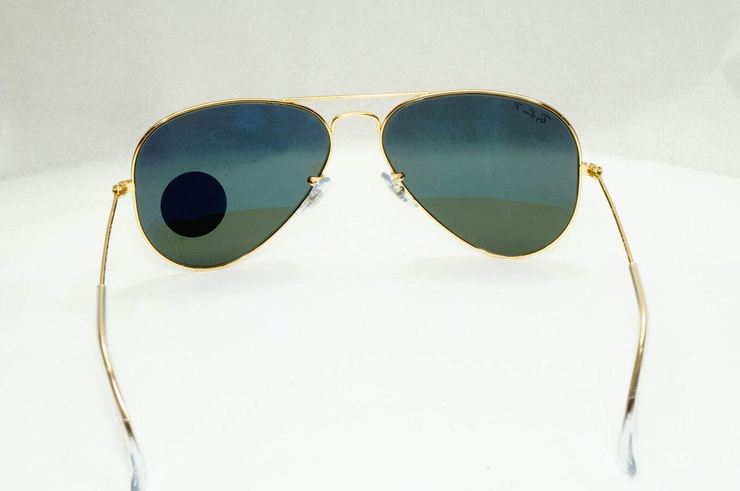 Ray-Ban Sunglasses Aviator Polarised Gold Black Metal Pilot RB 3025 9196/48 50mm