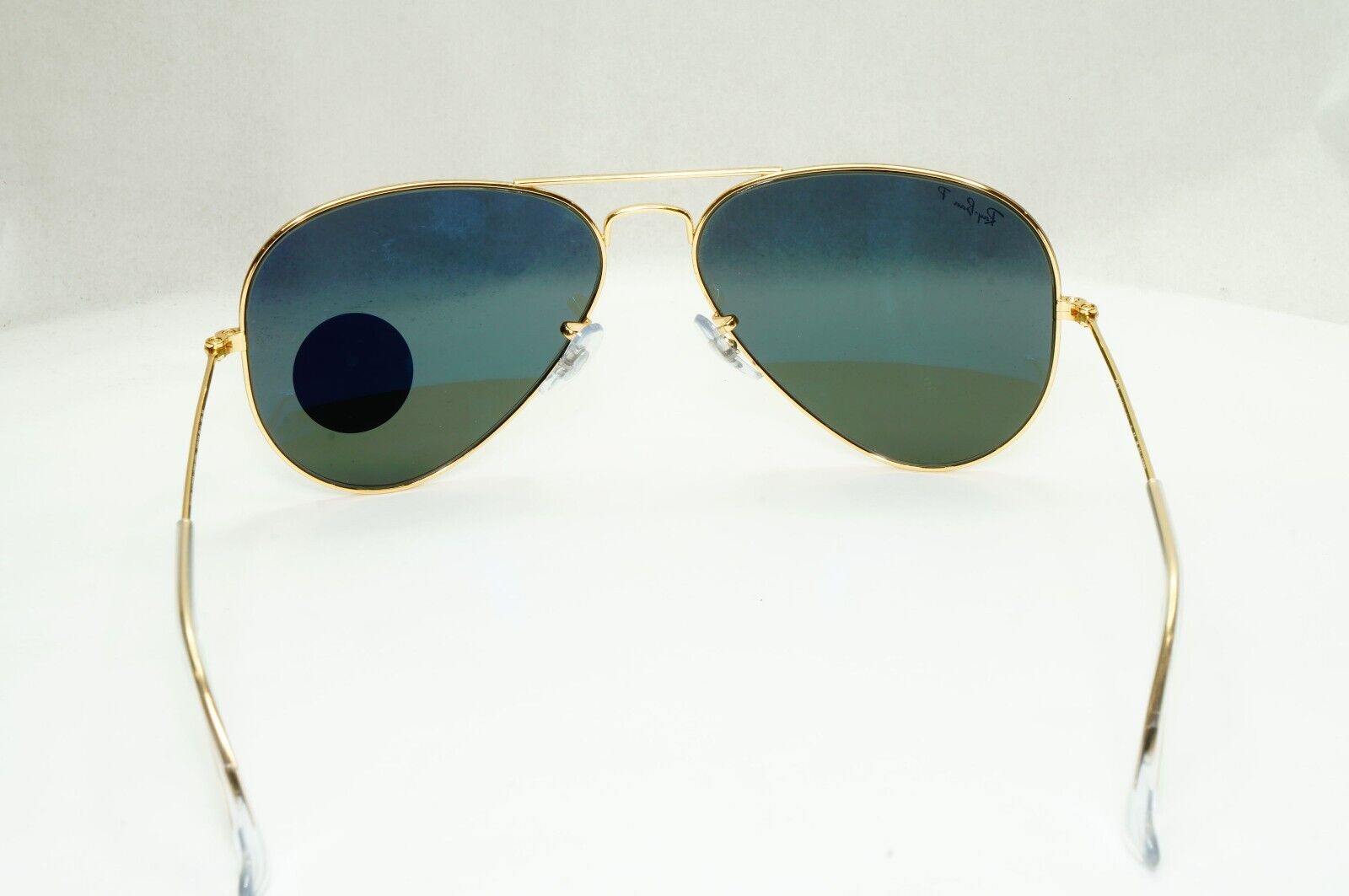 Ray-Ban Sunglasses Aviator Polarised Gold Black Metal Pilot RB 3025 9196/48 50mm