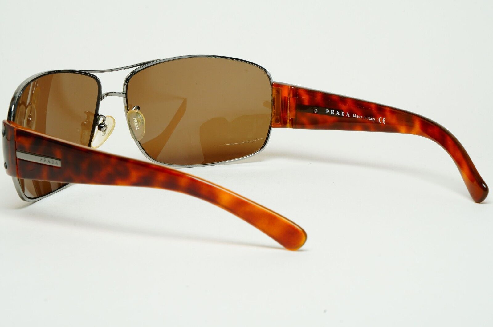 Prada Sunglasses 2005 Vintage Brown Pilot Wrap PR61GS SPR 61G 5AV-5G1 310125