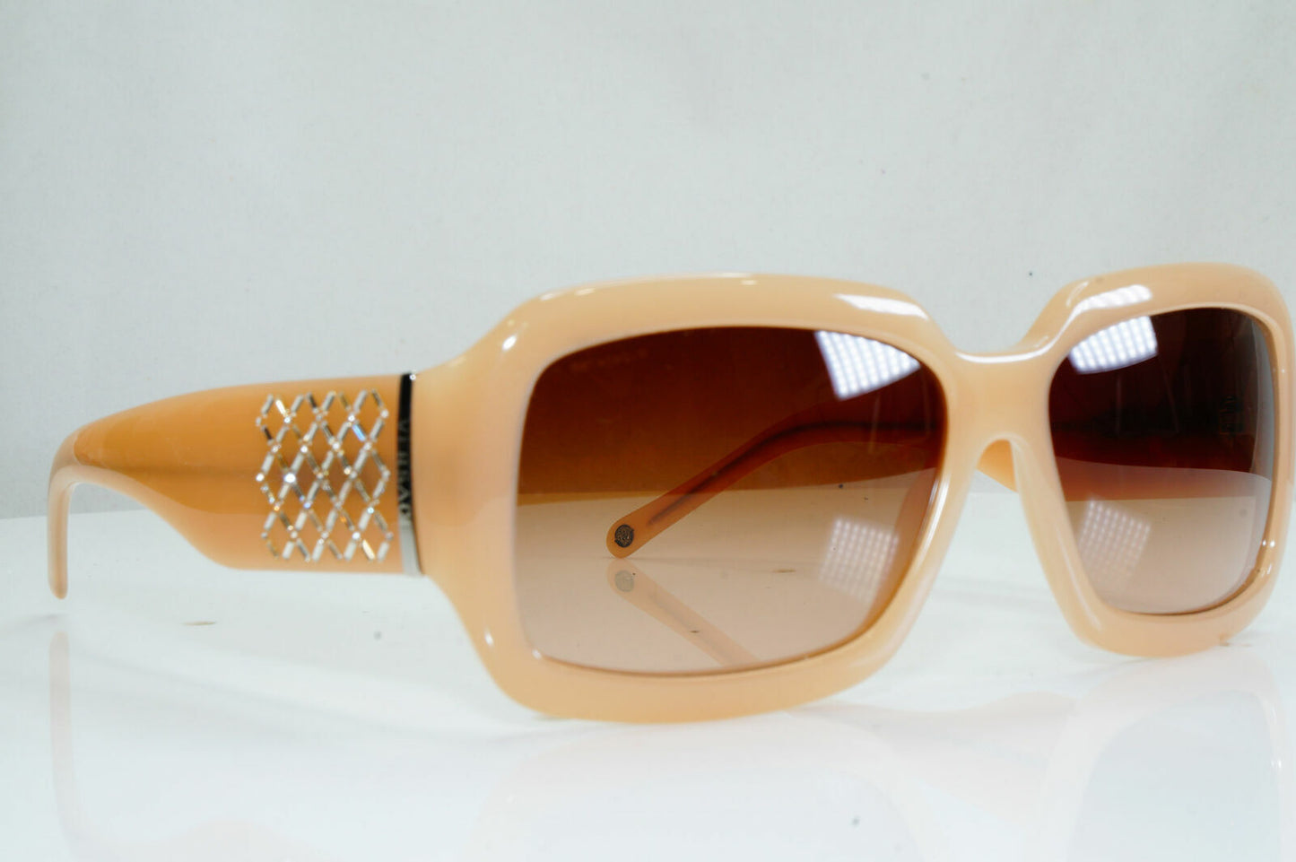 Versace Nude Beige Rhinestone Sunglasses Diamante Vintage MOD 4147 329/13 28499