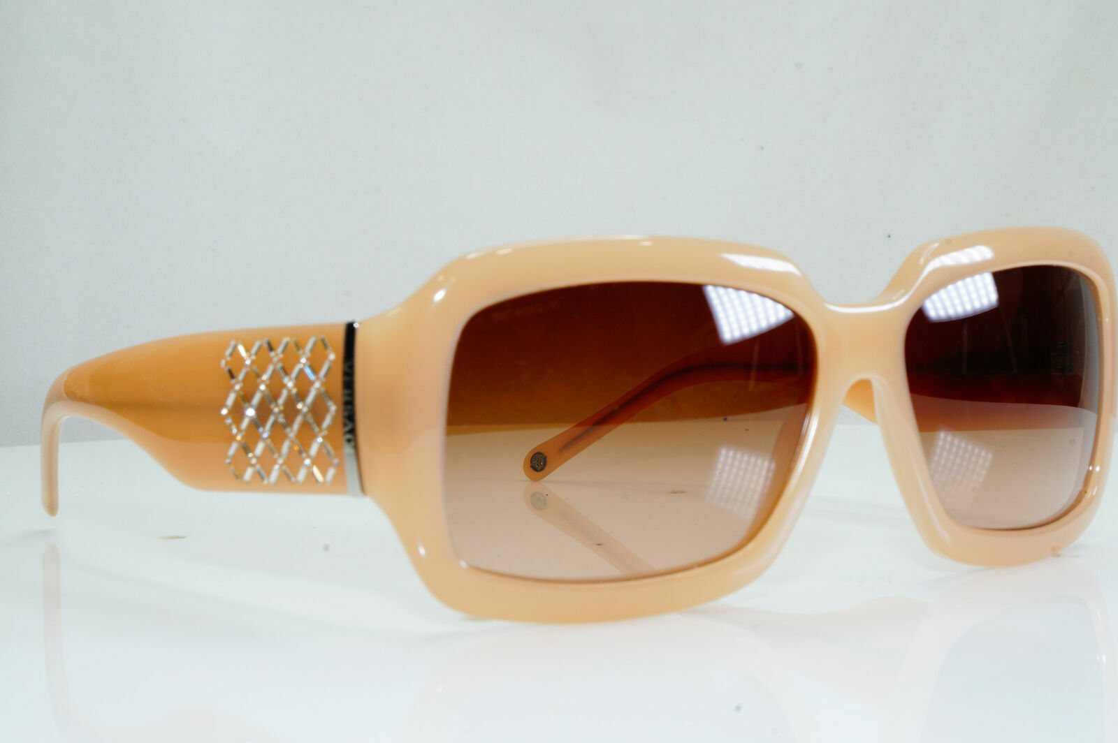 Versace Nude Beige Rhinestone Sunglasses Diamante Vintage MOD 4147 329/13 28499