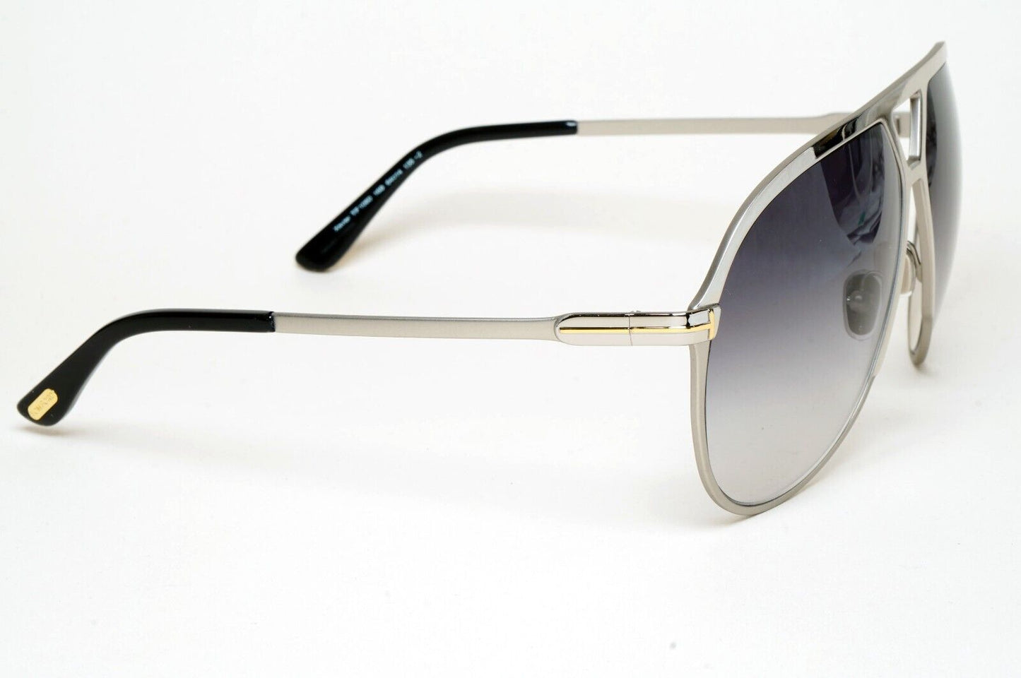 Tom Ford Sunglasses Xavier Silver Grey Gradient Large Pilot Metal TF 1060 16B