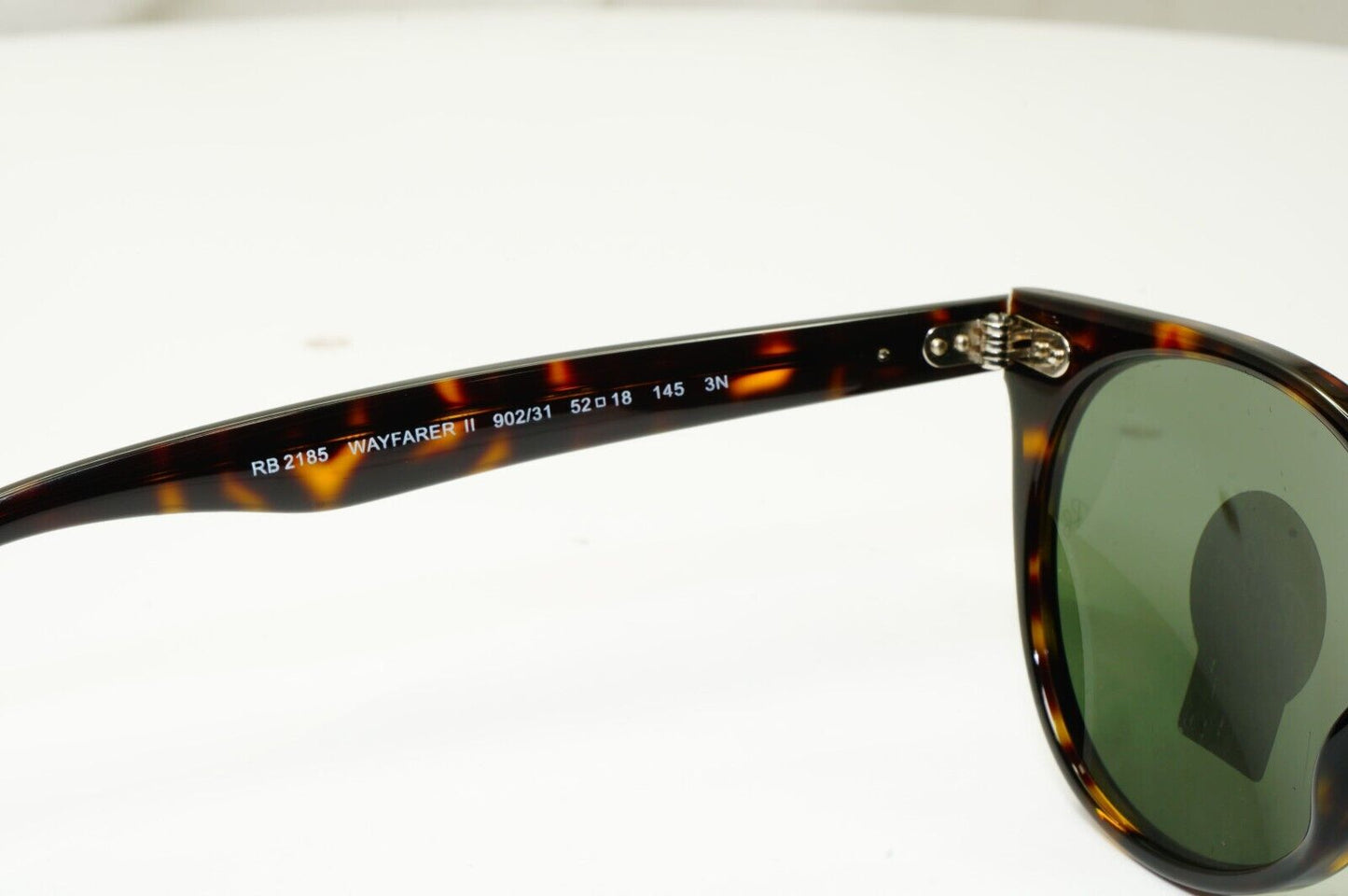Ray-Ban Sunglasses Wayfarer II Brown Tortoiseshell G15 Green RB 2185 902/31 52mm