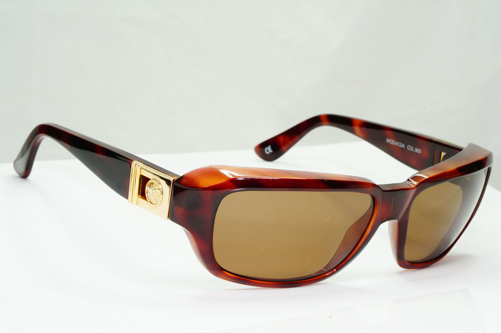Gianni Versace 1996 Sunglasses Vintage Gold Brown Retro MOD 412/A COL 900 151222