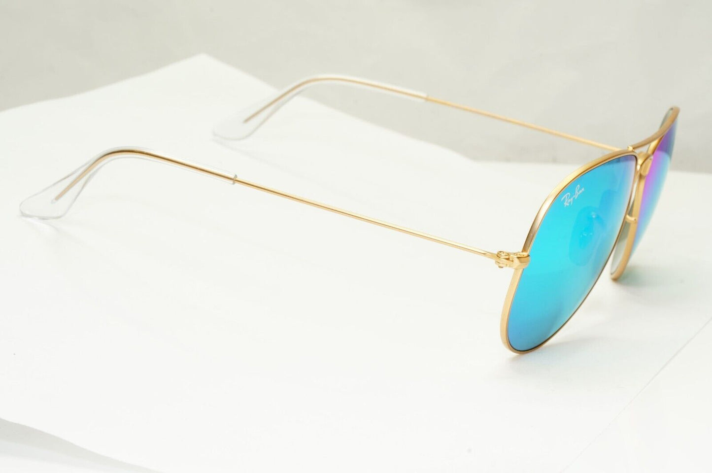Ray-Ban Sunglasses Aviator Green Mirror Matte Gold Flash RB 3025 112/19 58mm