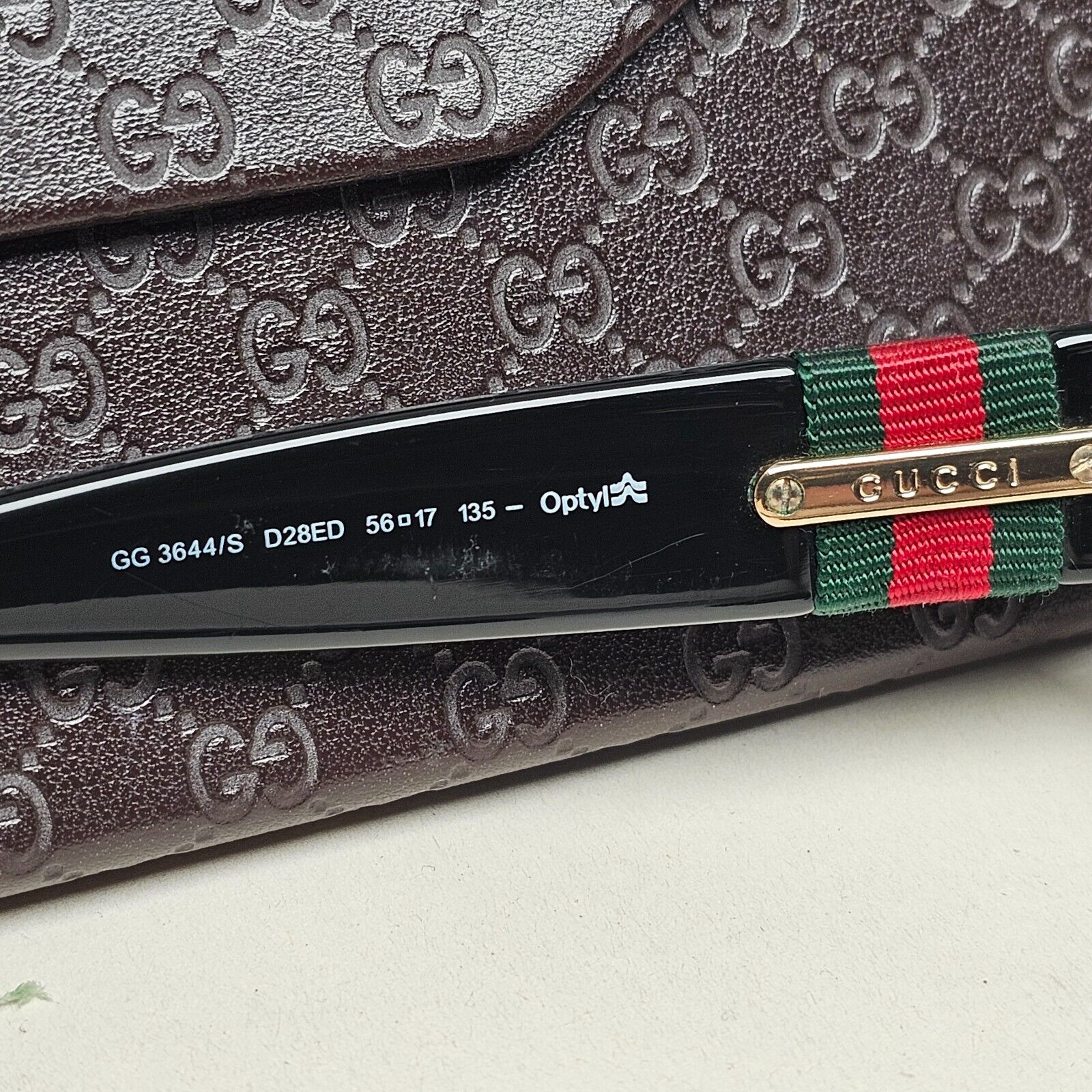 Gucci Sunglasses 2013 Vintage Ribbon Red Green Black GG 3644/S D28ED 210125