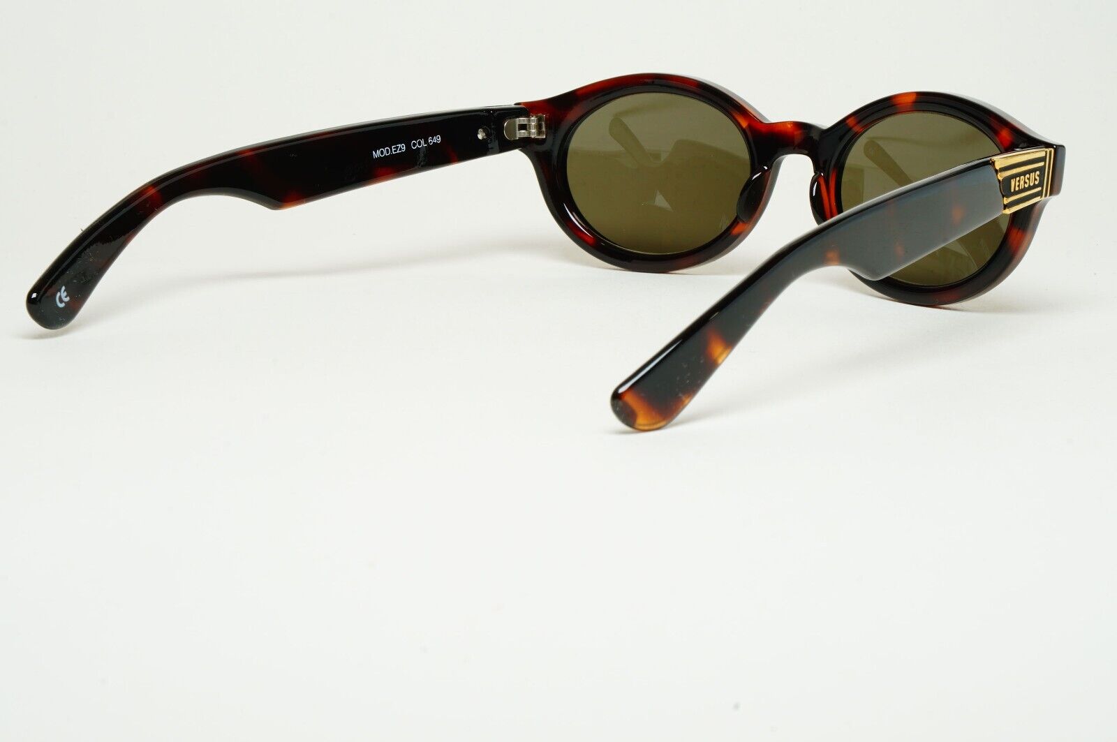 Versus Sunglasses 1996 by Gianni Versace Vintage Brown Gold MOD EZ9 COL 649