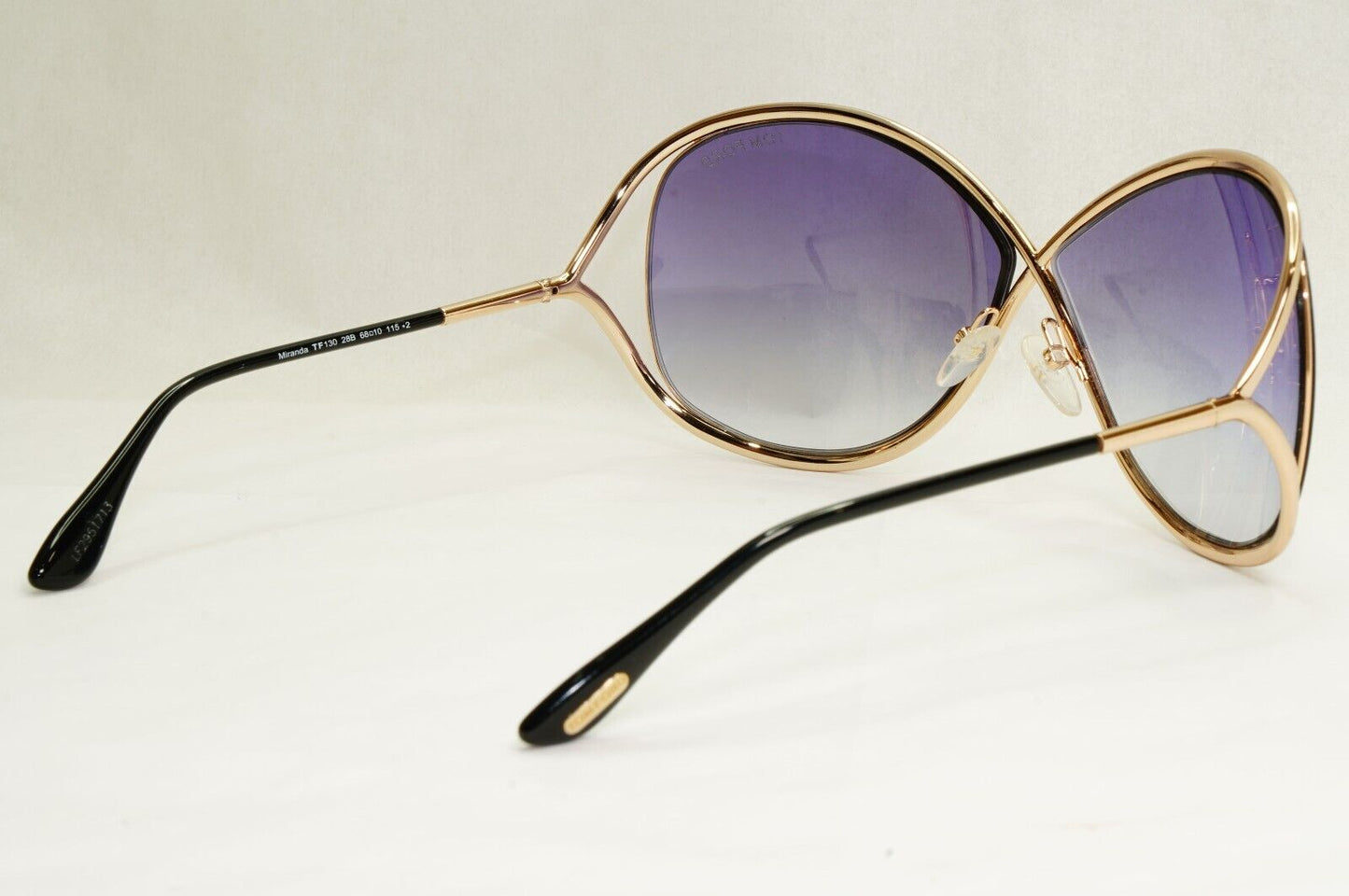 Tom Ford Sunglasses Miranda Gold Dark Purple Grey Gradient FT0130 TF 130 28B