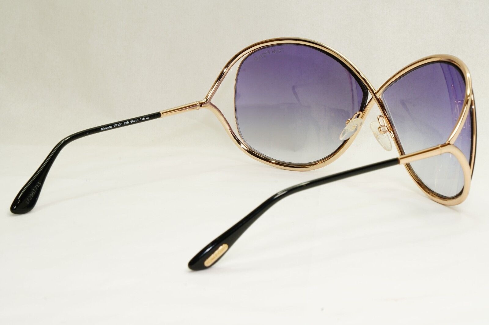 Tom Ford Sunglasses Miranda Gold Dark Purple Grey Gradient FT0130 TF 130 28B
