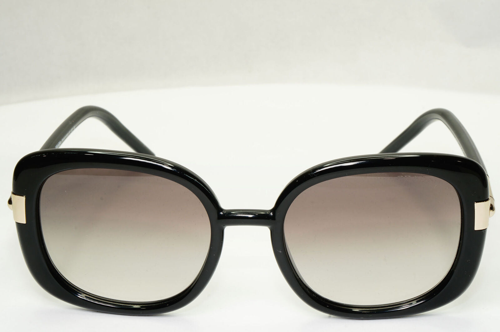 Prada Sunglasses Black Gold Square Grey Gradient 53mm PR04WS SPR 04W 1AB-0A7