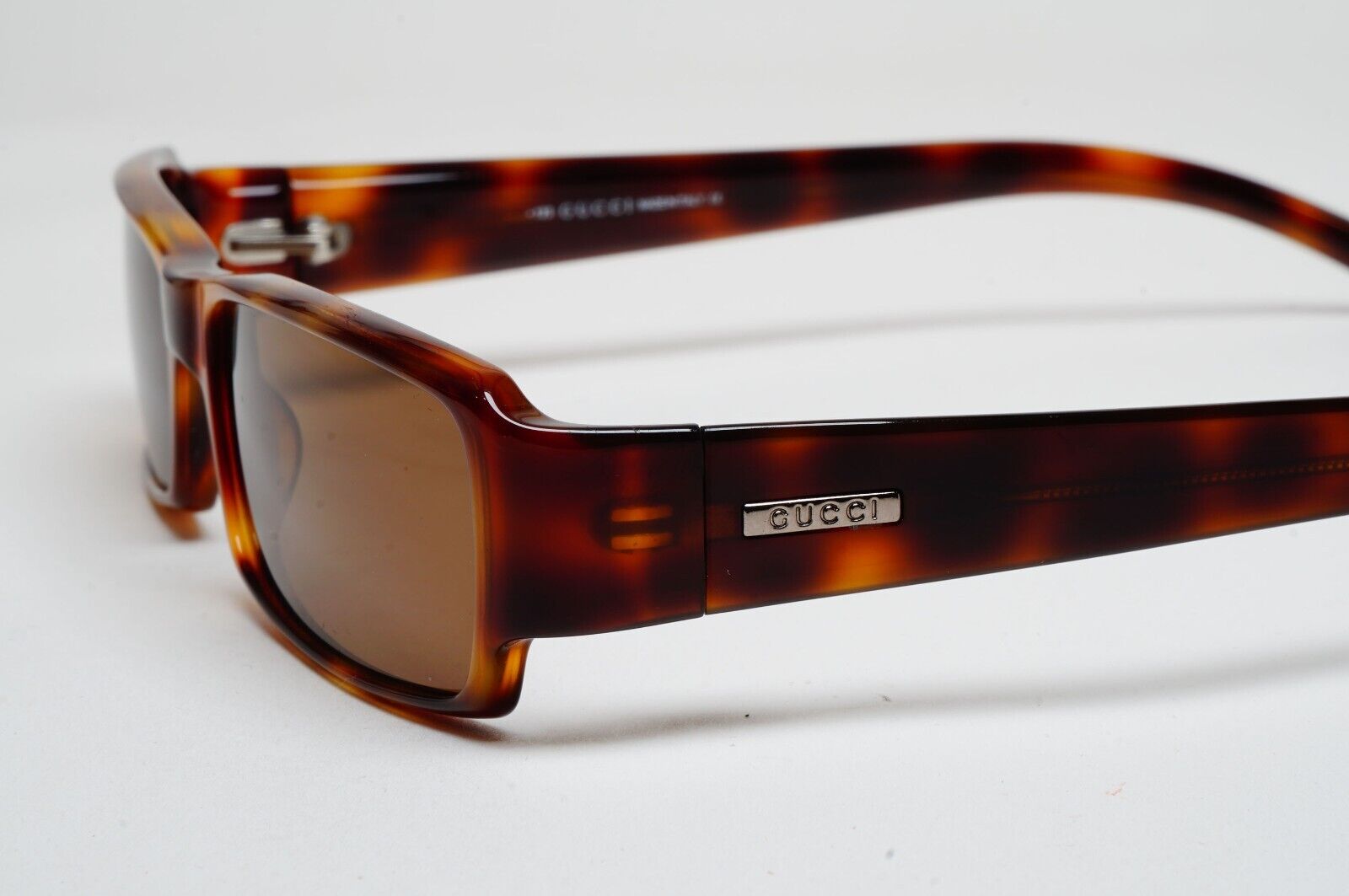 Gucci Sunglasses 1998 Vintage Brown Rectangle Tortoise GG 1438/N/S 05L 100125