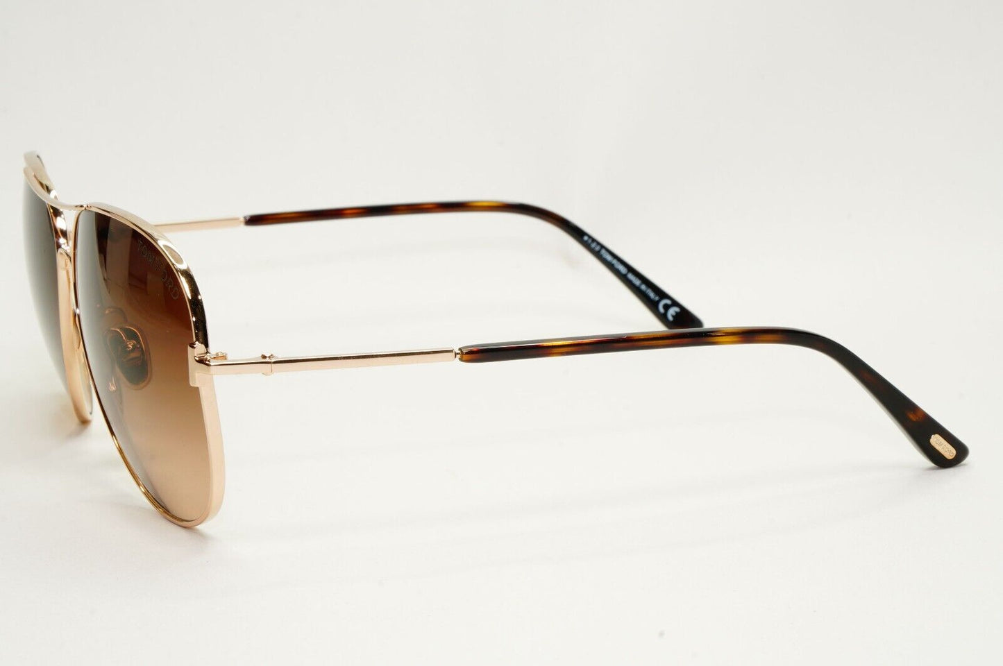 Tom Ford Sunglasses Clark Gold Pilot Brown Gradient Metal FT0823 TF 823 28F [a]