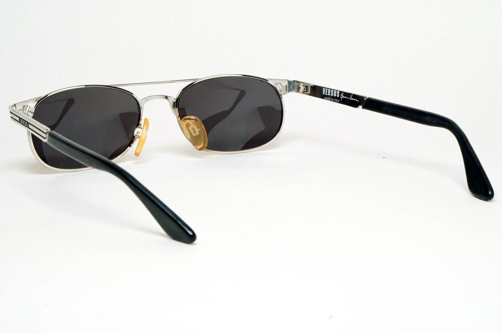 Versus Sunglasses 1996 by Gianni Versace Vintage Silver Black MOD F17 COL 12M