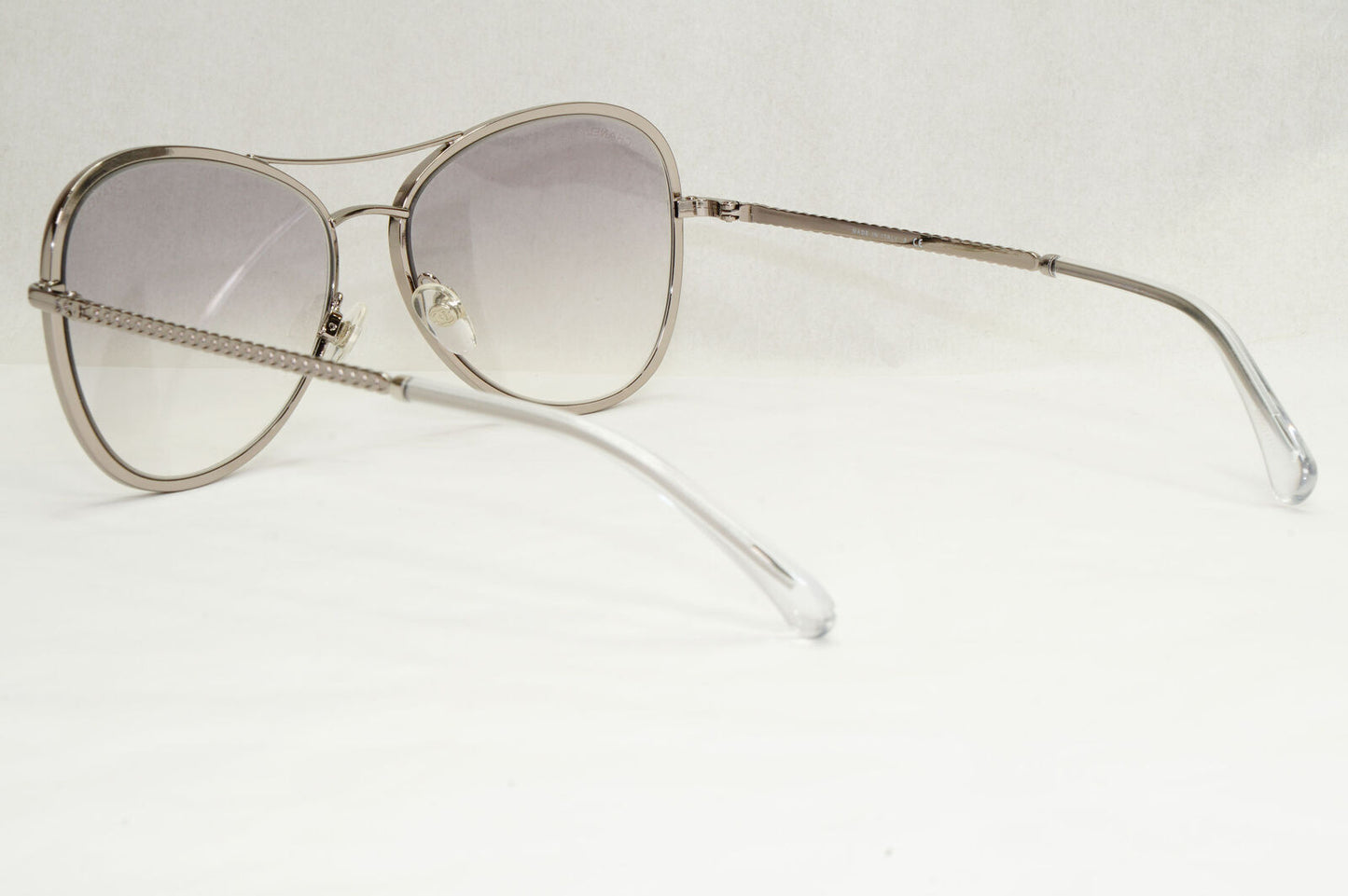 Chanel Sunglasses Silver Grey Gradient Metal Chain 2181-S c.168 56mm Cat 1
