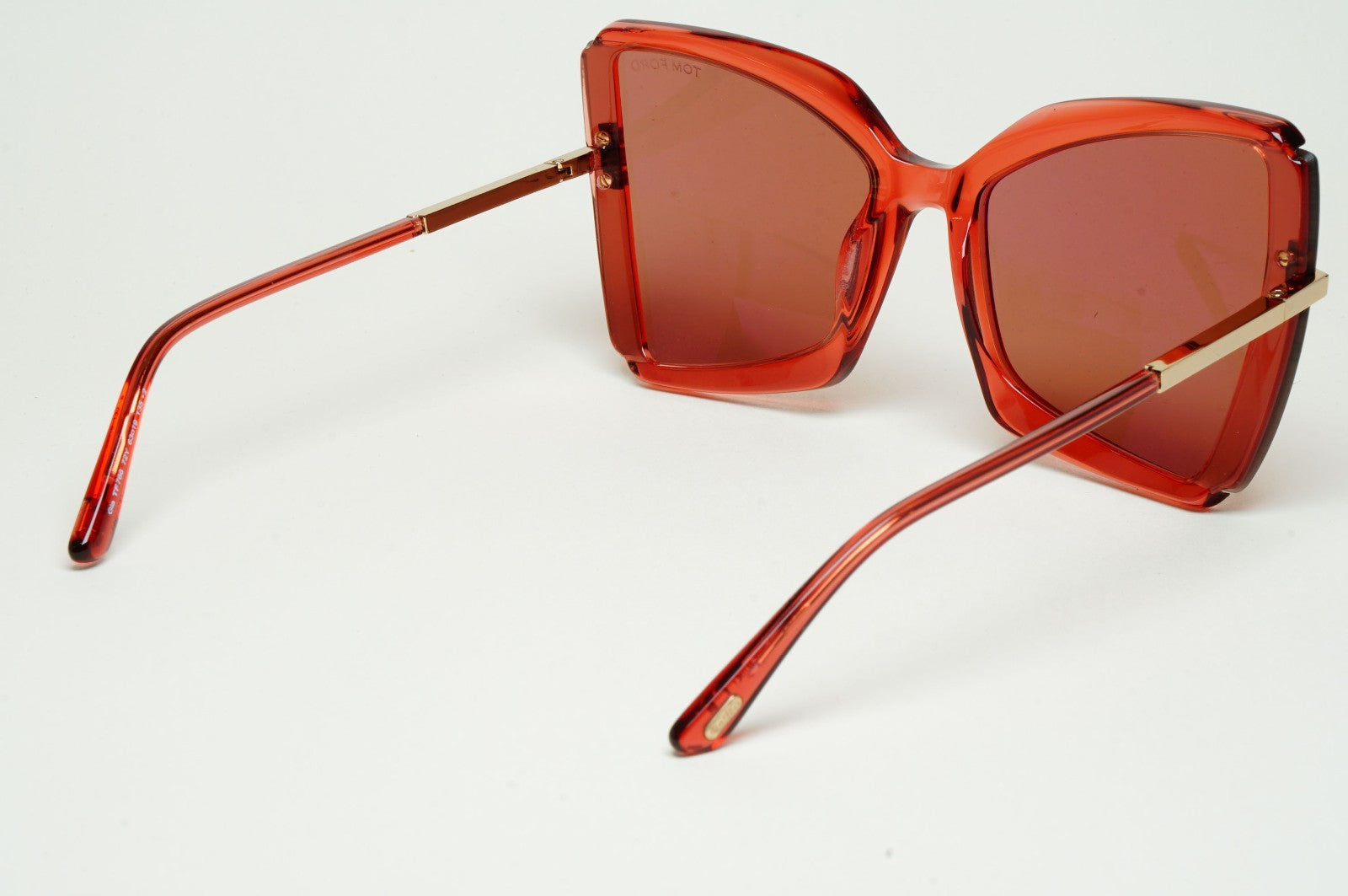 Tom Ford Sunglasses Gia Burgundy Transparent Brown Pink Square FT0766 TF 766 72Y