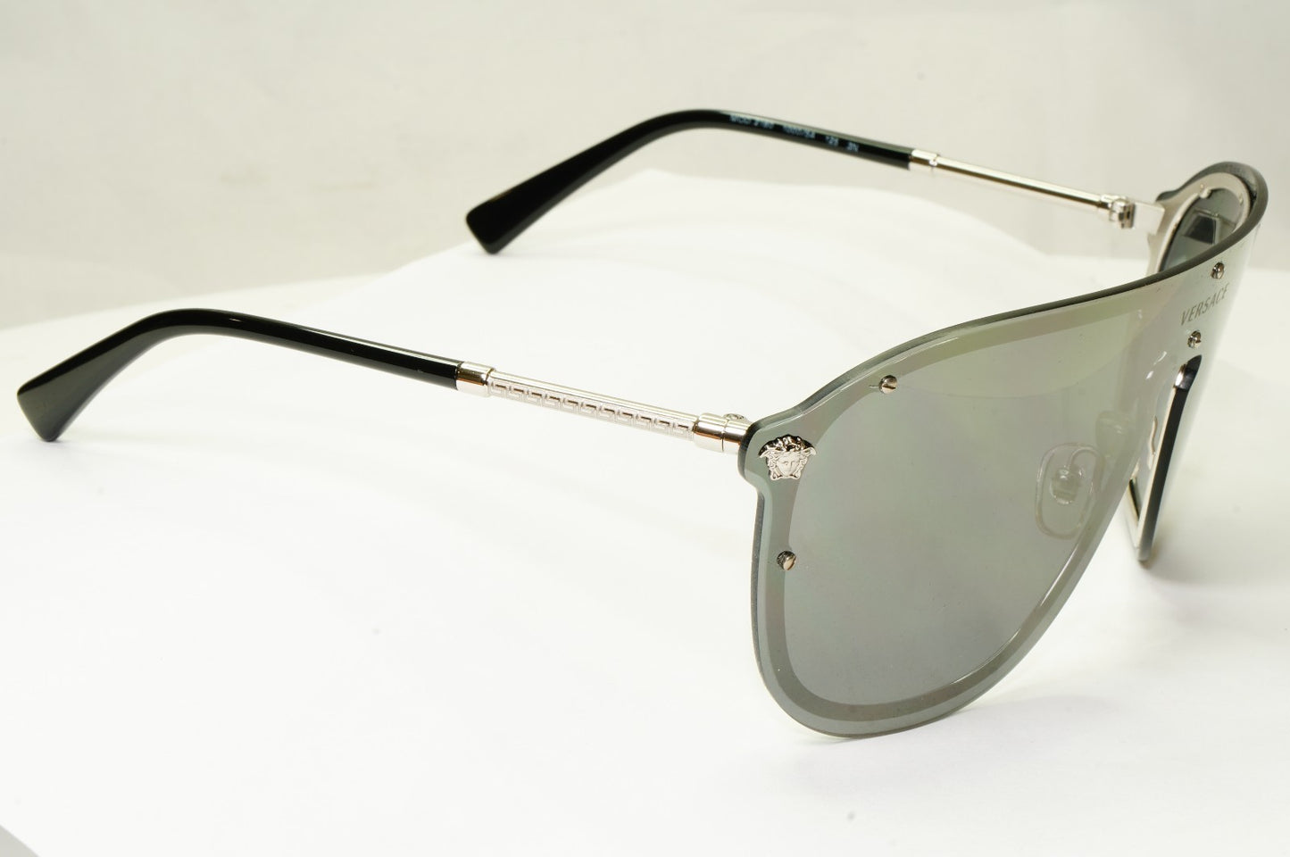 Versace Sunglasses Shield Visor Mask Gold Mirror Silver MOD 2180 1000/5A [a]
