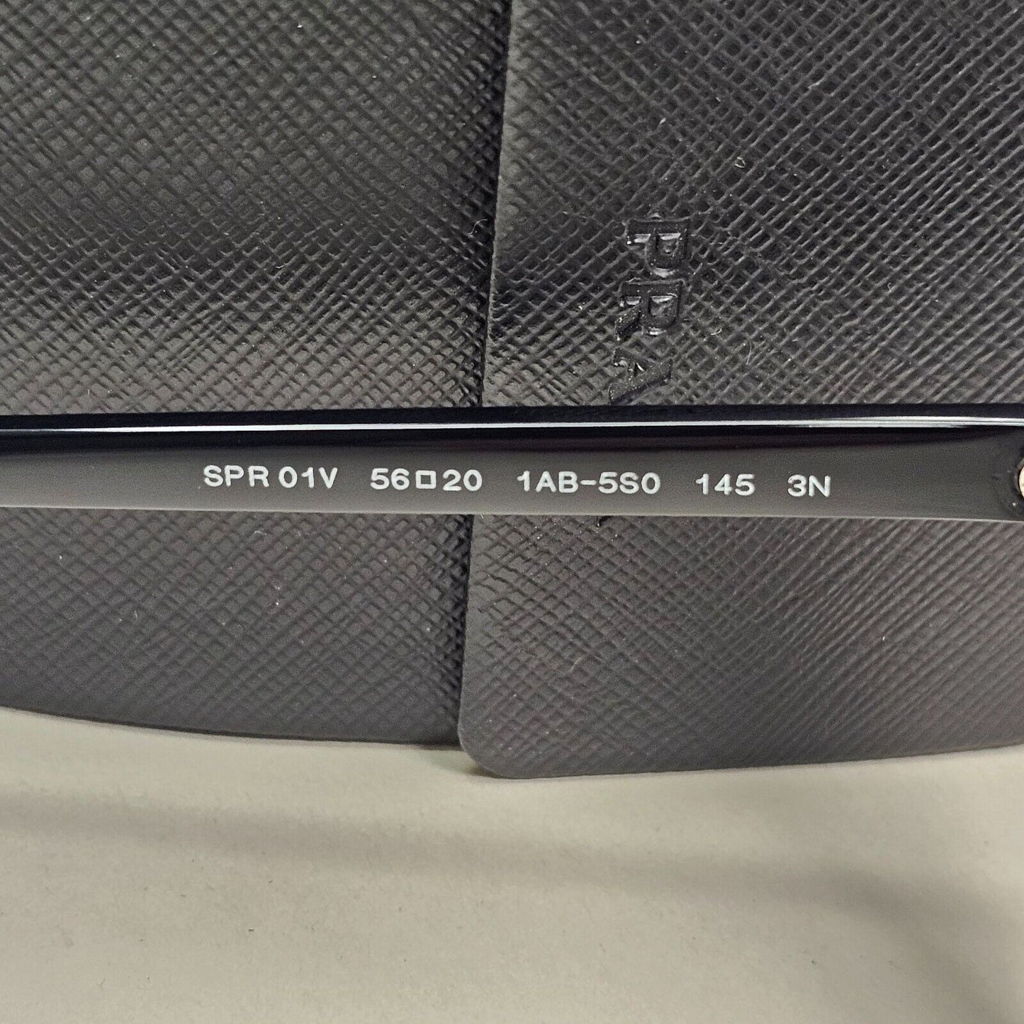 Prada Sunglasses Black Cat Eye Glossy PR01VS SPR 01V 1AB-5S0 56mm 050824