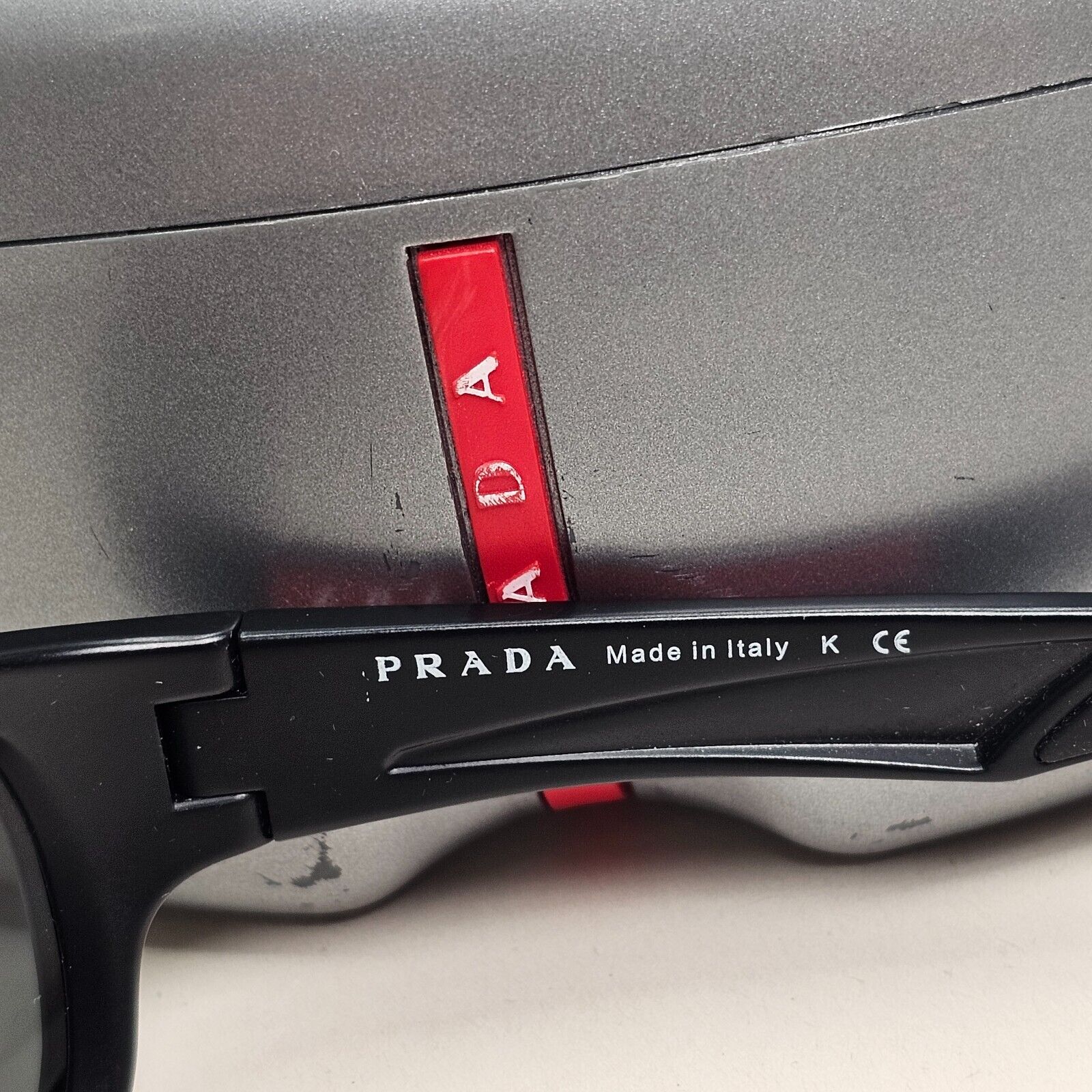 Prada Sunglasses 2011 Vintage Black Grey Wrap PS02NS SPS 02N 1BO-1A1 061024