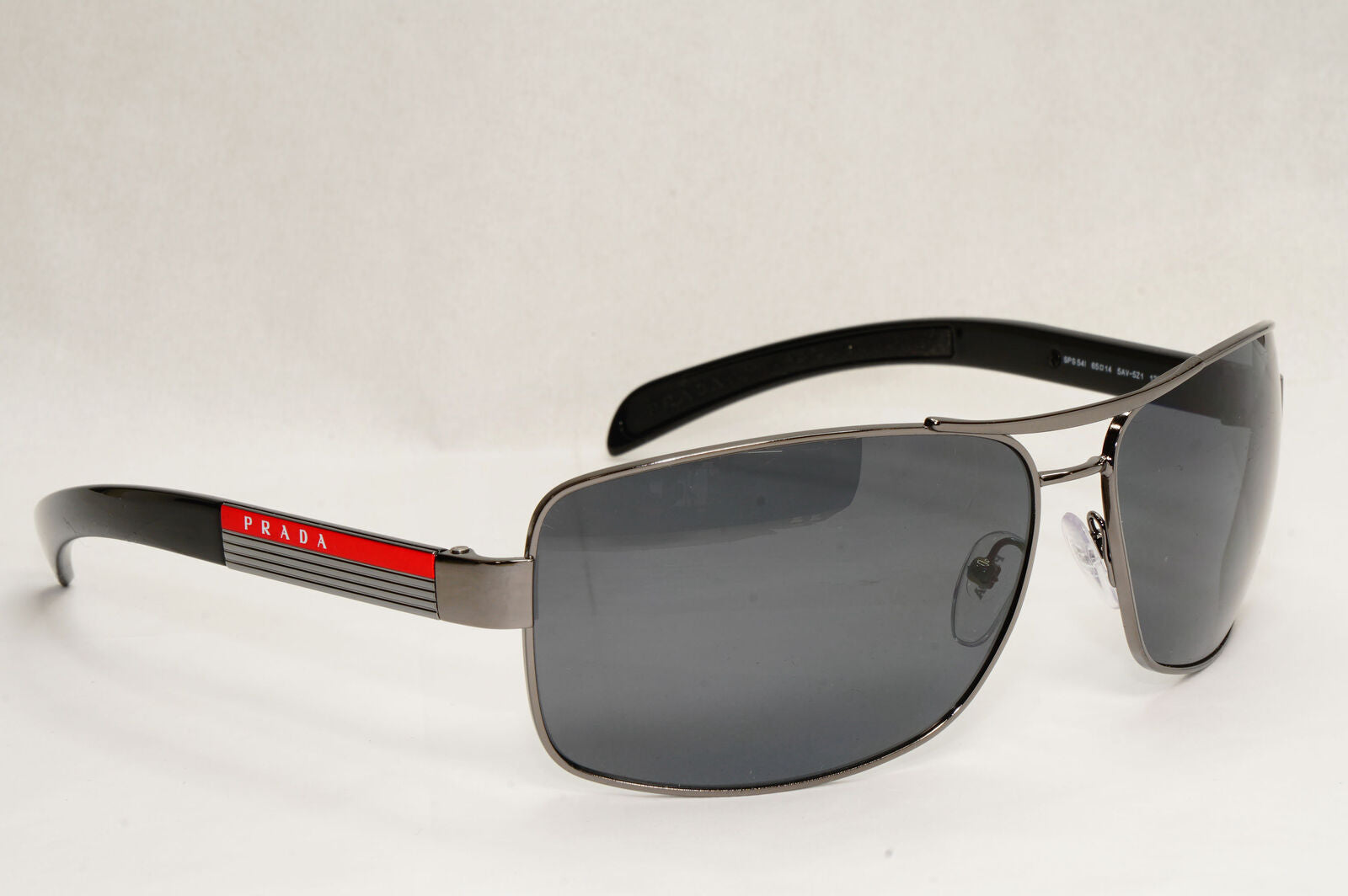 Prada Sunglasses Polarised Navigator Gunmetal Black Grey PS54IS SPS 54I 5AV-5Z1