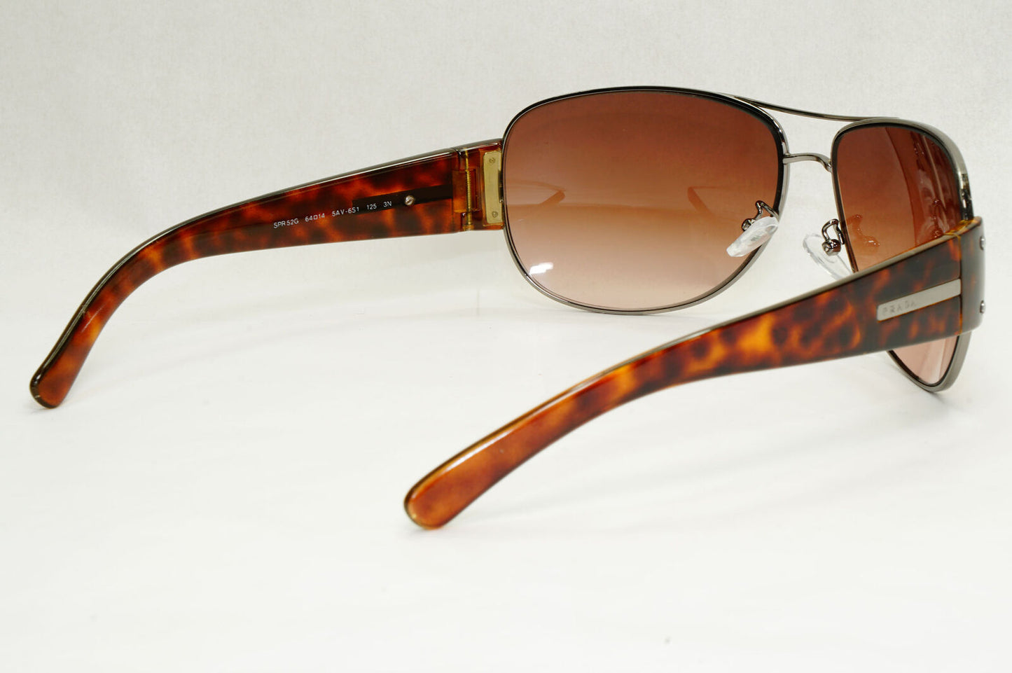 Prada Sunglasses 2006 Vintage Brown Pilot Tortoise PR52GS SPR 52G 5AV-6S1 270124