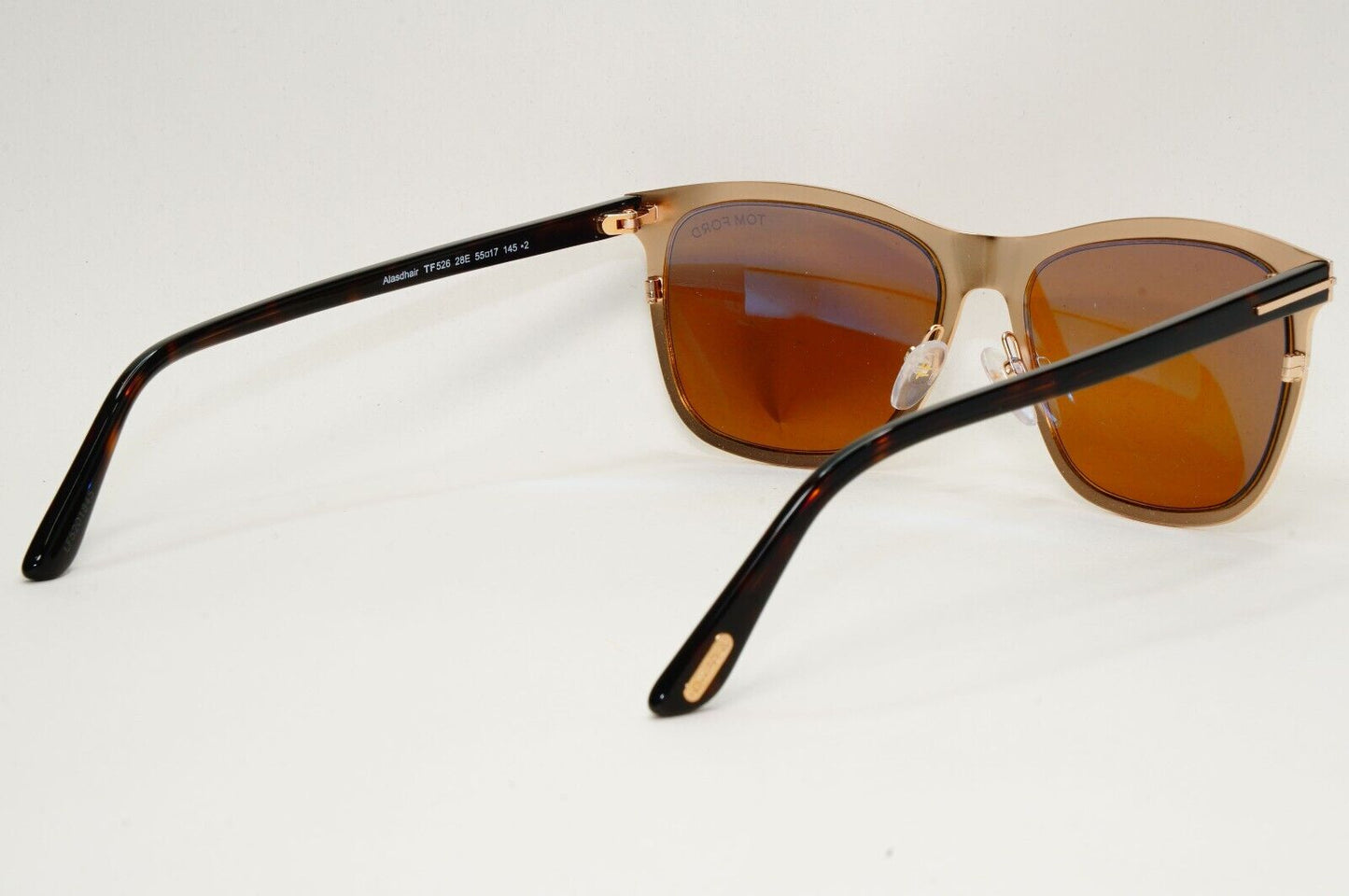 Tom Ford Sunglasses Alasdhair Gold Brown Metal Square FT0526 TF 526 28E 55mm