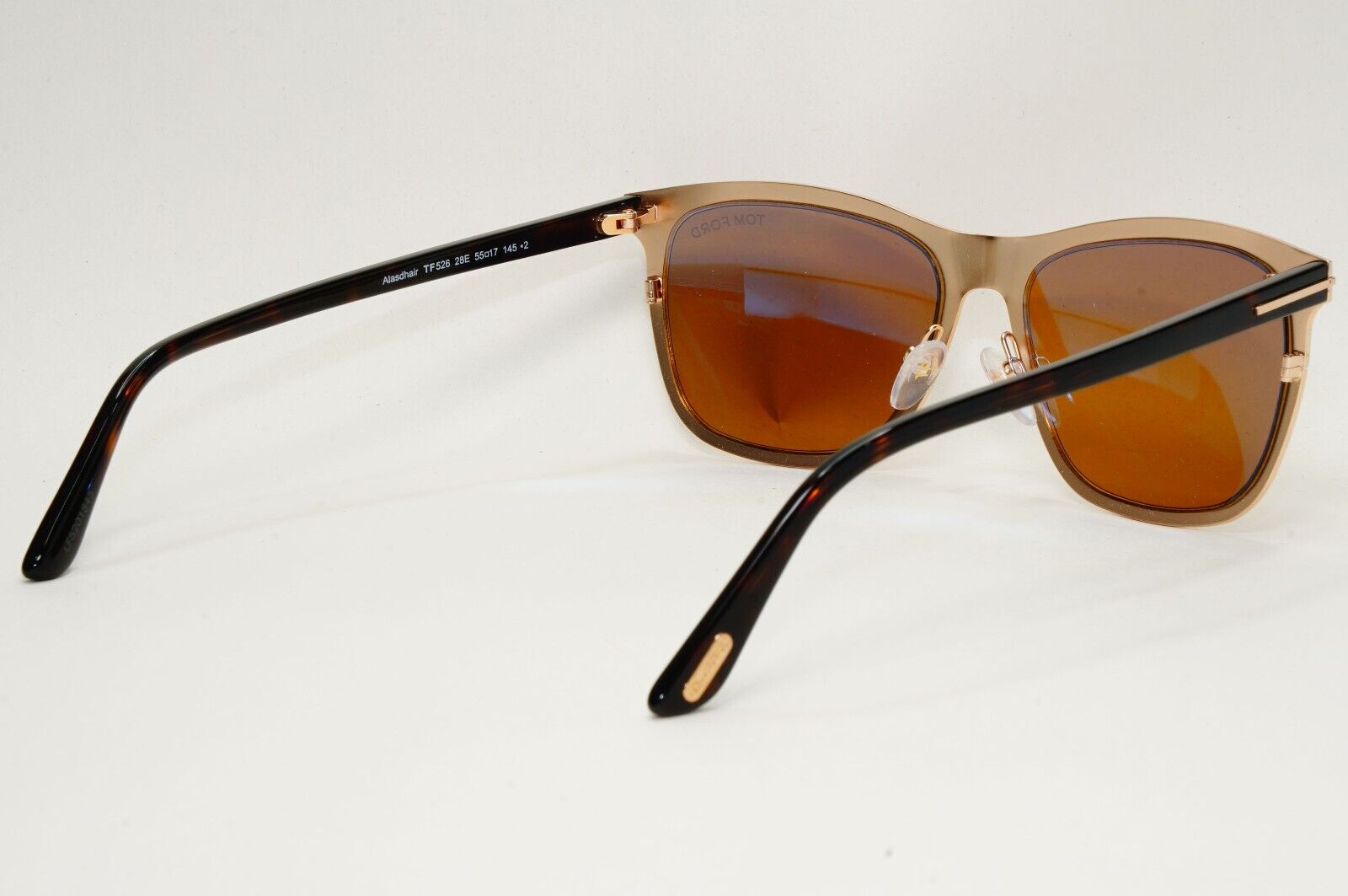 Tom Ford Sunglasses Alasdhair Gold Brown Metal Square FT0526 TF 526 28E 55mm