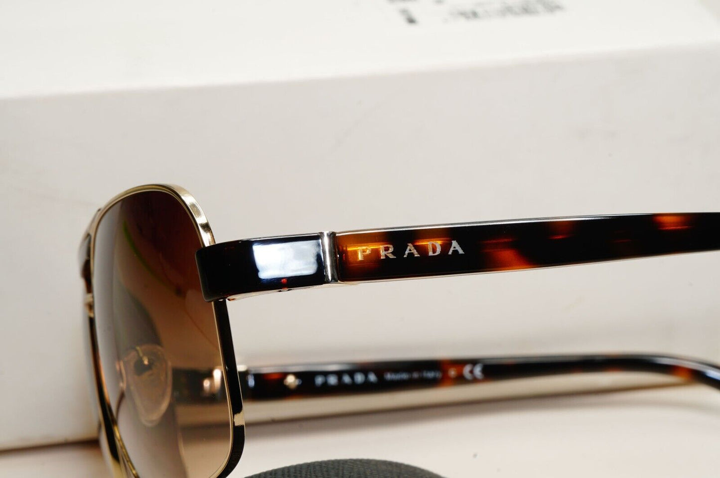 Prada Sunglasses 2013 Vintage Gold Brown Pilot PR55OS SPR 55O ZVN-6S1 120824