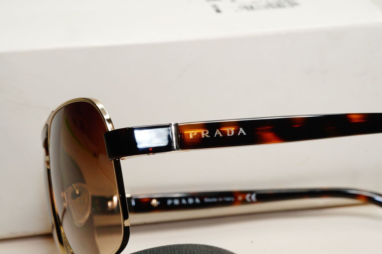 Prada Sunglasses 2013 Vintage Gold Brown Pilot PR55OS SPR 55O ZVN-6S1 120824