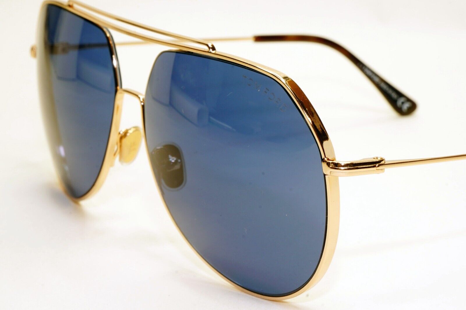 Tom Ford Sunglasses Clyde Gold Blue Pilot Metal Large FT0926 TF 926 28V 61mm