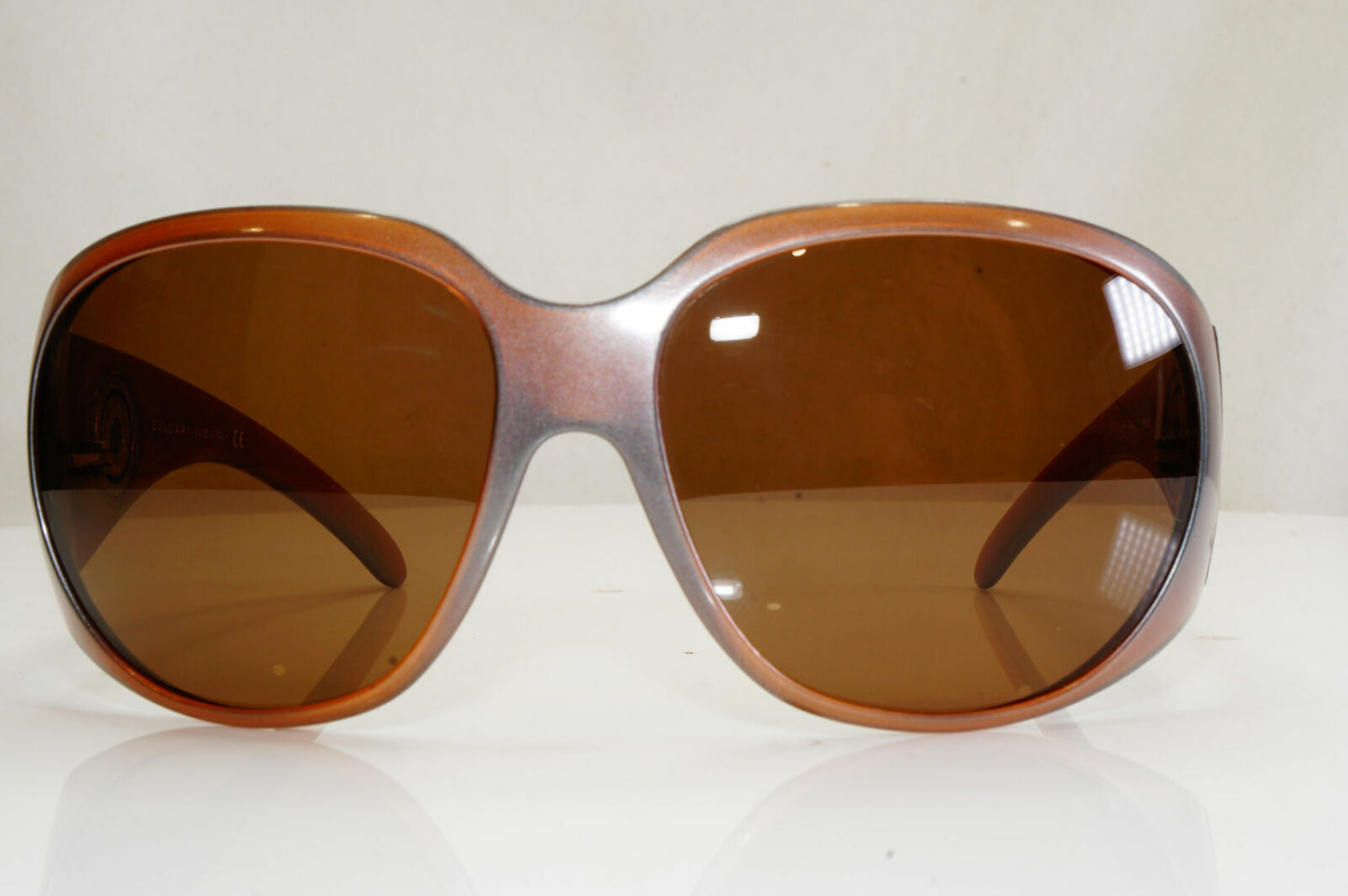 Bvlgari Diamante Oversized Sunglasses Womens Vintage Brown 8009 945/13 28489