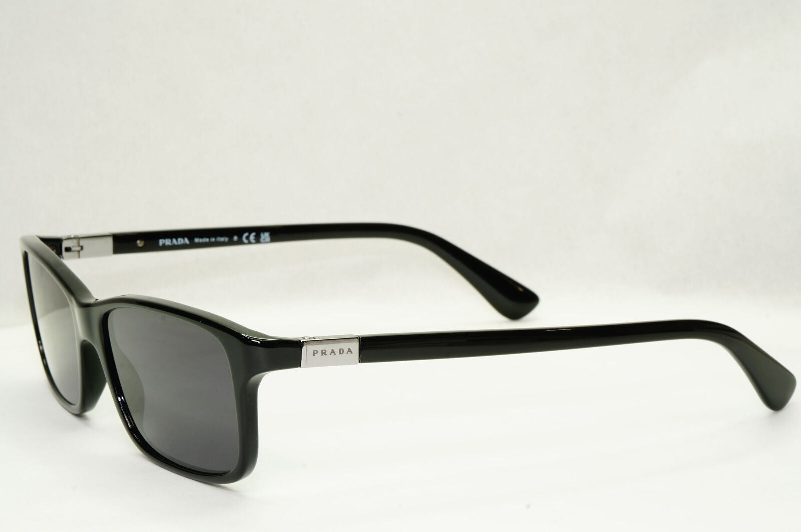 Prada Sunglasses Black Rectangle Square Fashion PR06SV VPR 06S 1AB-1O1 56mm