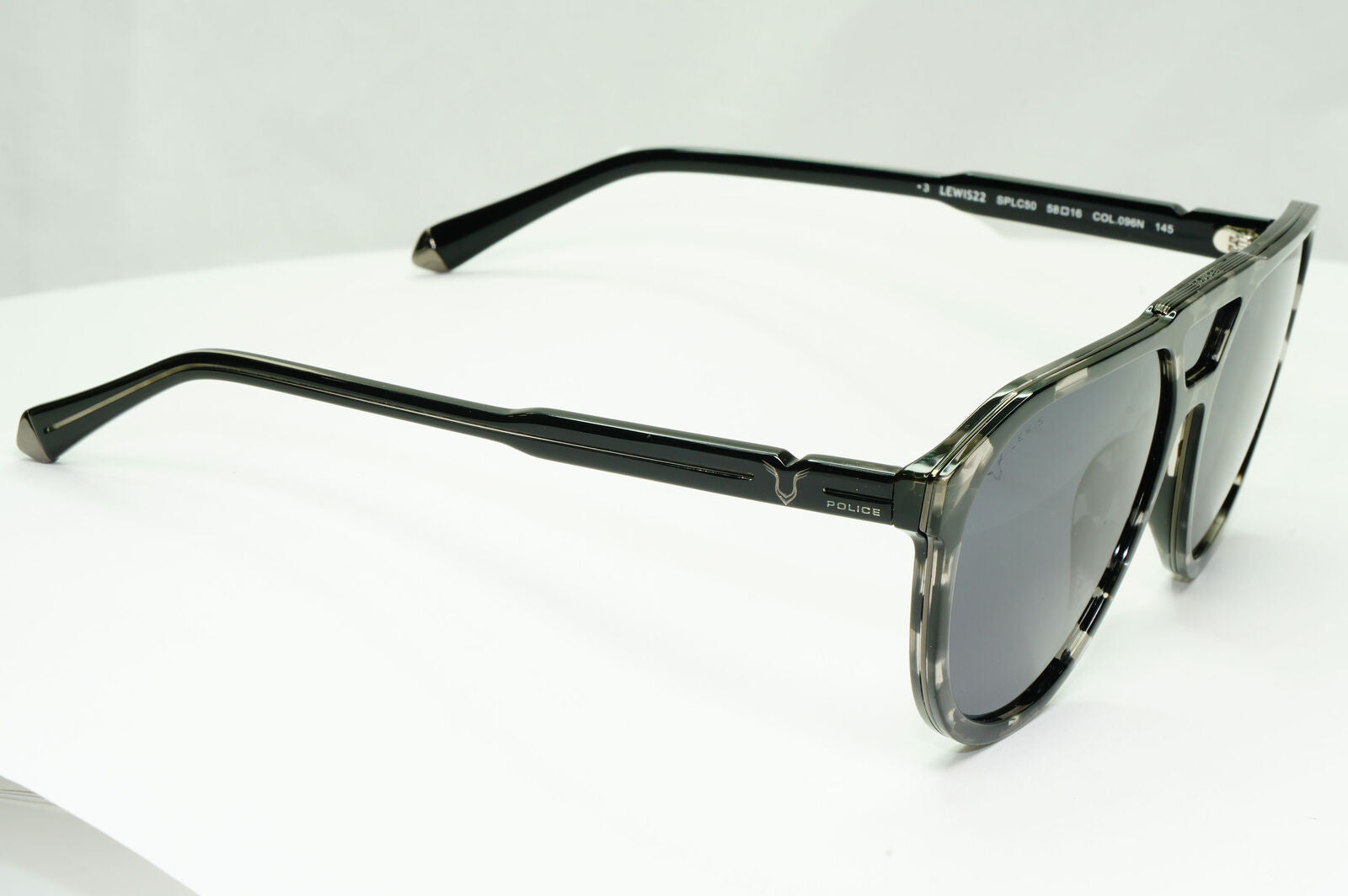 Police Lewis Hamilton F1 Sunglasses Black Grey Marble Pilot 22 SPL C50 COL 096N