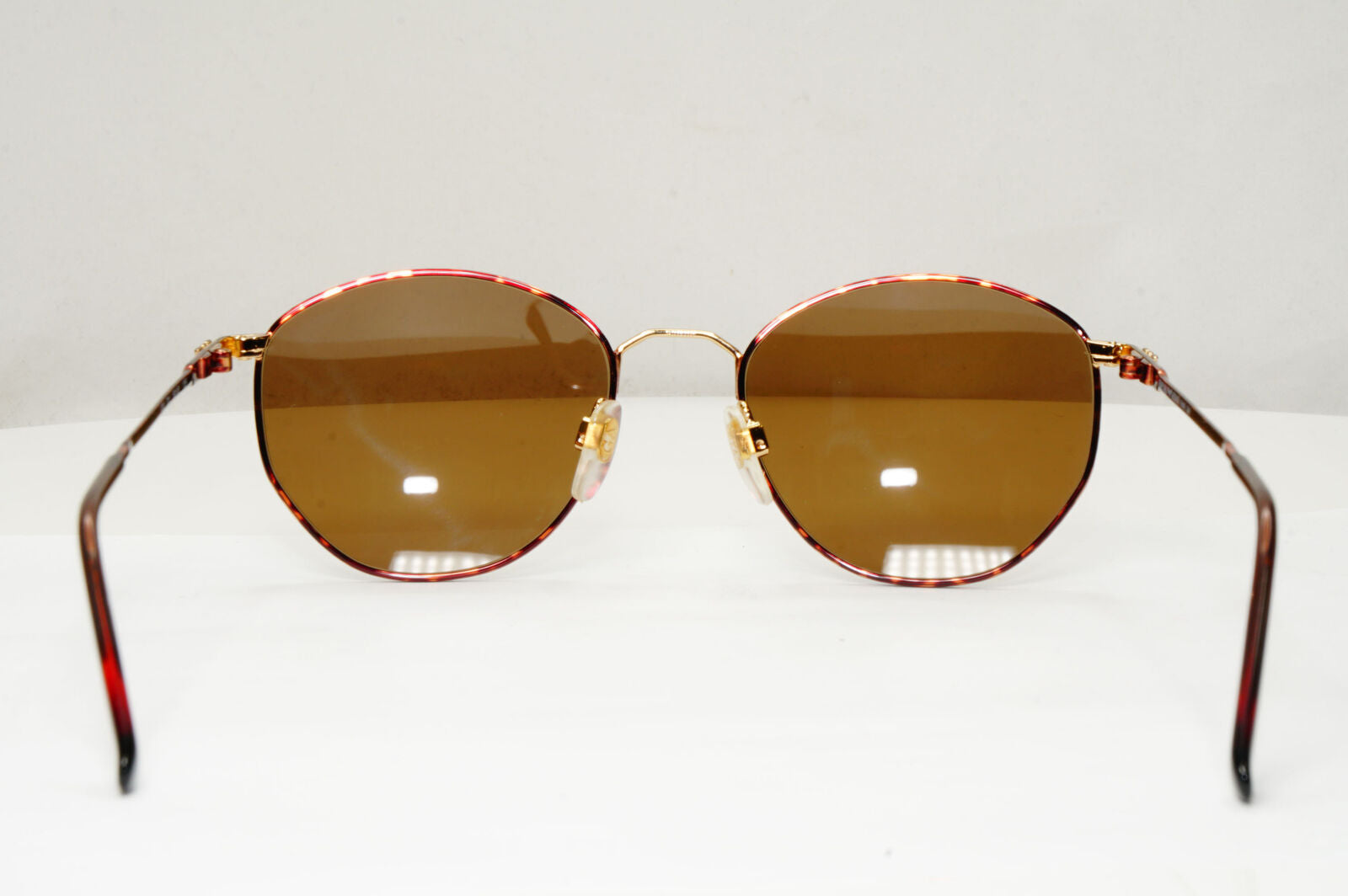 Emporio Armani Sunglasses 1997 Vintage Gold Brown Metal Round 031 721 50mm