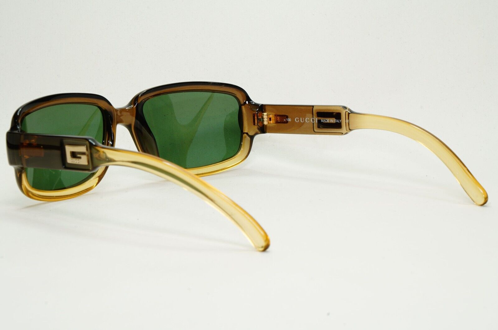 Gucci Sunglasses 1997 Vintage Brown Transparent Honey Green GG 2475/S T7V 291024