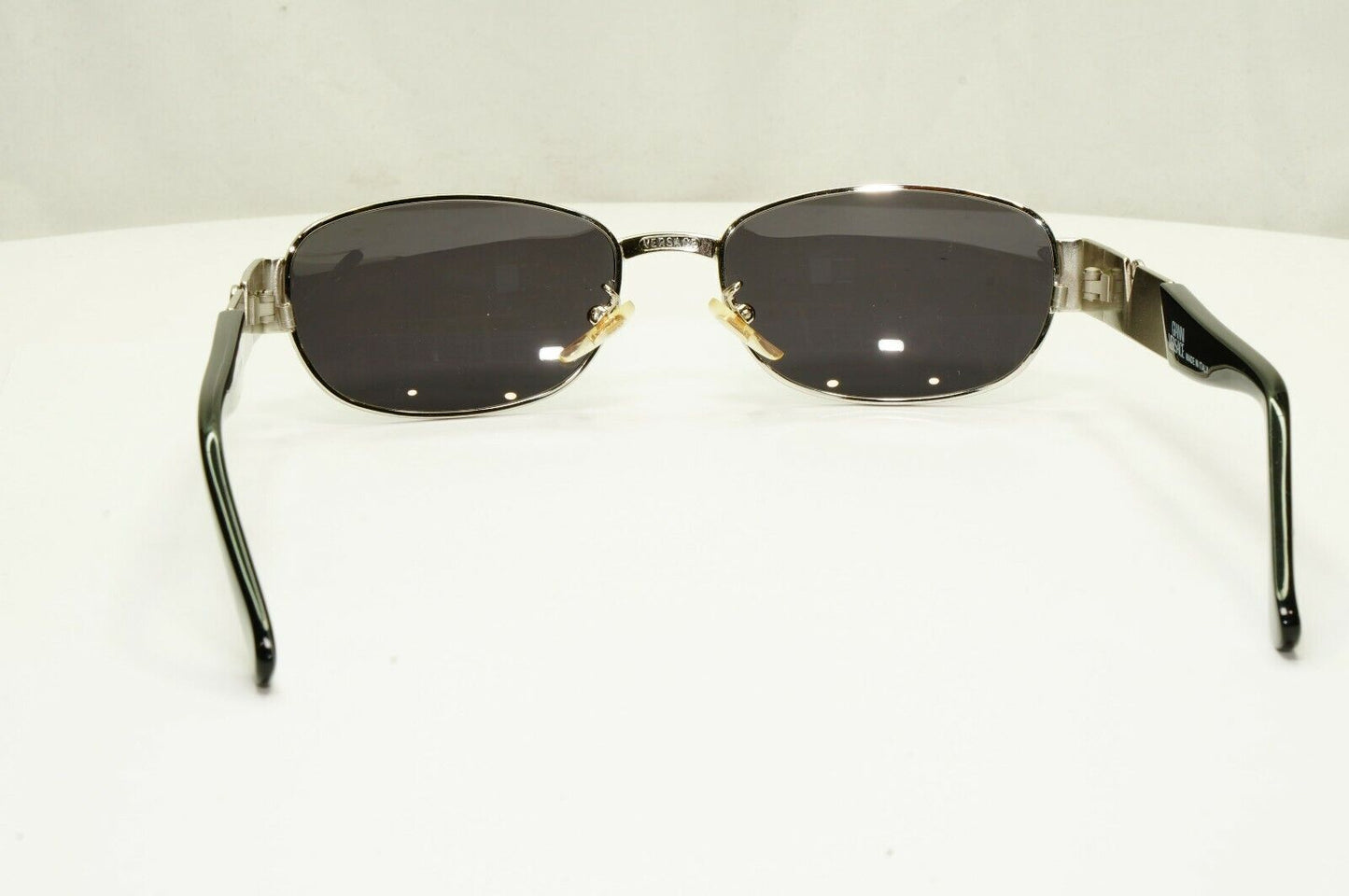 Gianni Versace 1996 Vintage Silver Rectangle Metal Sunglasses MOD S21 COL 26M