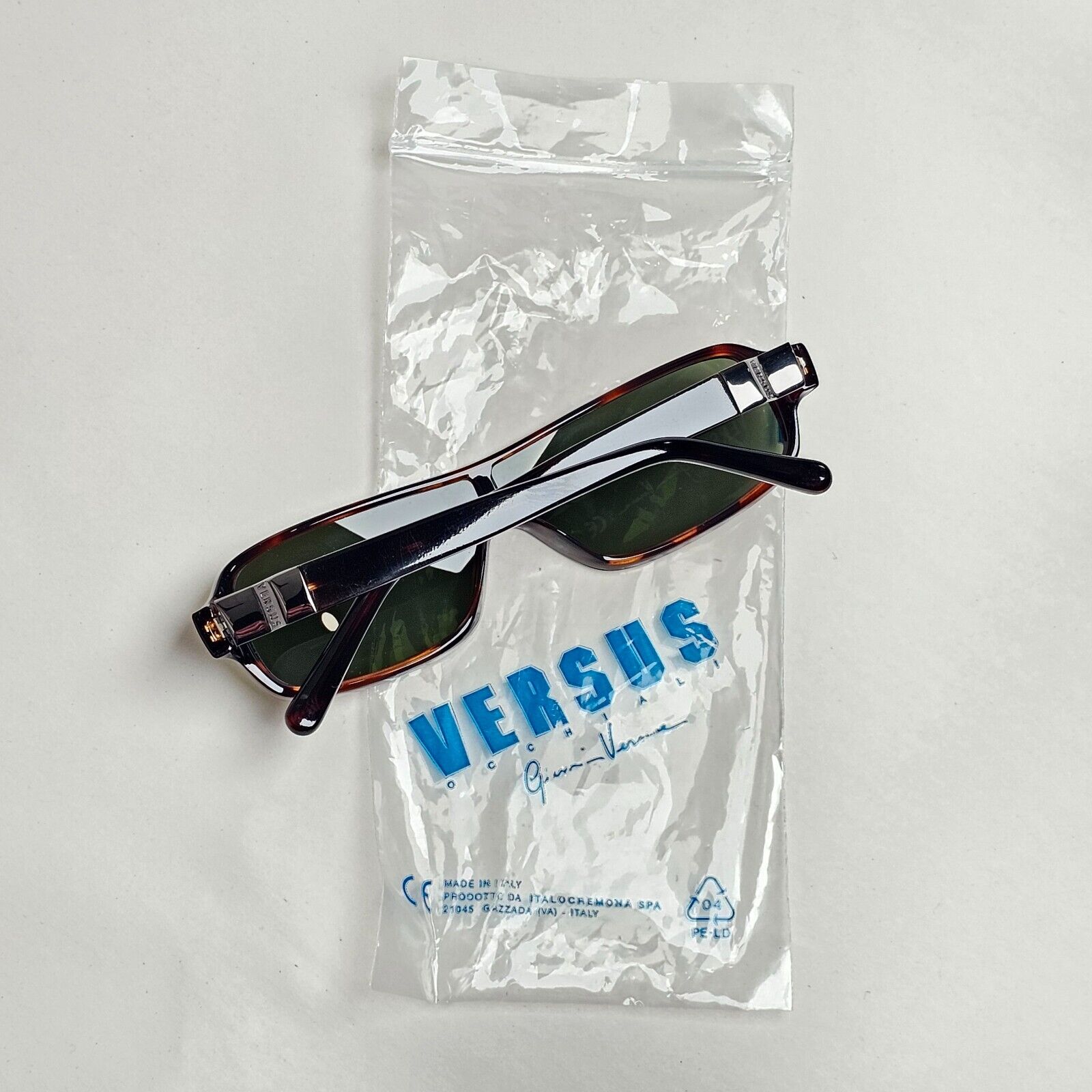 Versus Sunglasses 1996 by Gianni Versace Vintage Brown Green MOD E12/M COL 649