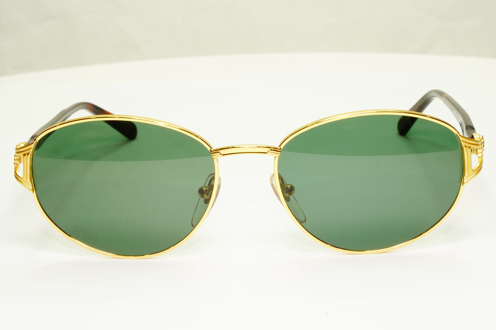 Gianni Versace 1995 Vintage Gold Medusa Green Brown Sunglasses MOD G28 COL 03L