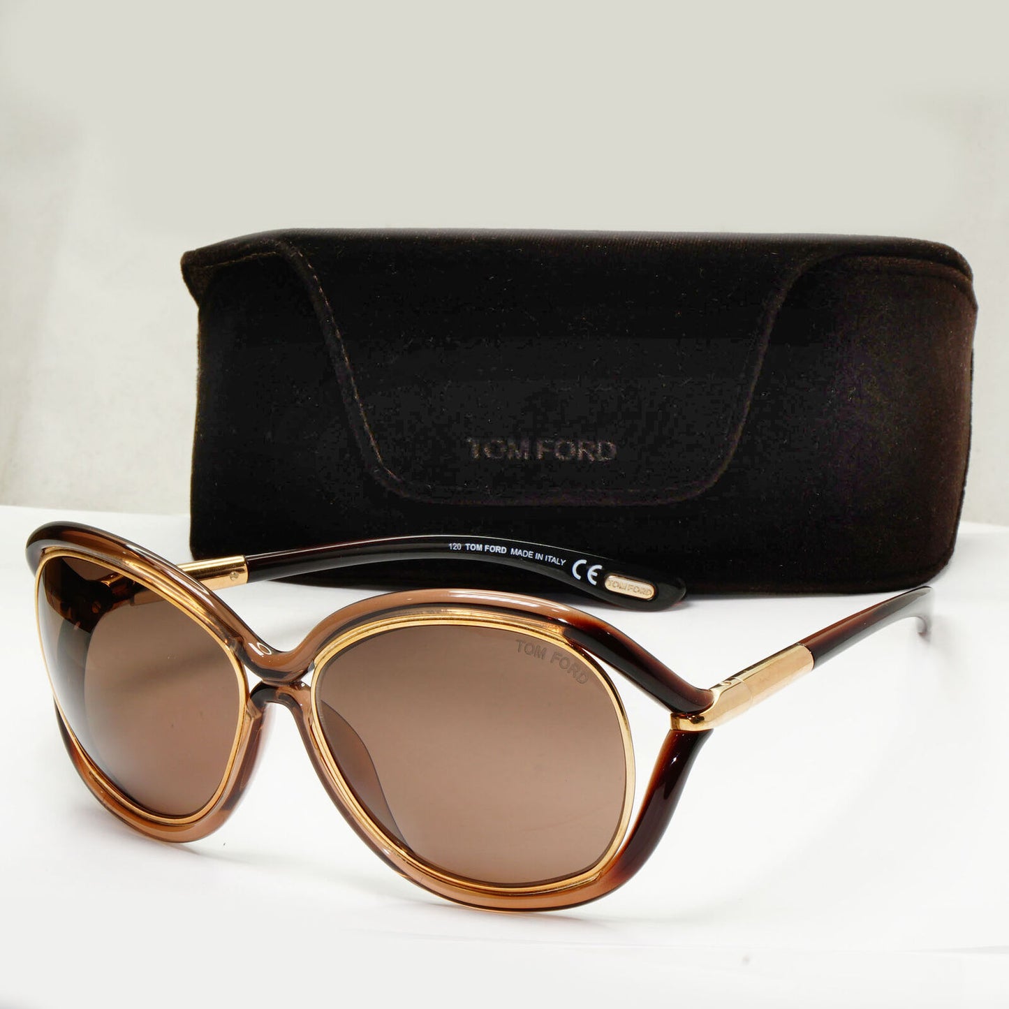 Tom Ford 2008 Sunglasses Samantha Vintage Gold Brown TF 52  FT0052 692 280323
