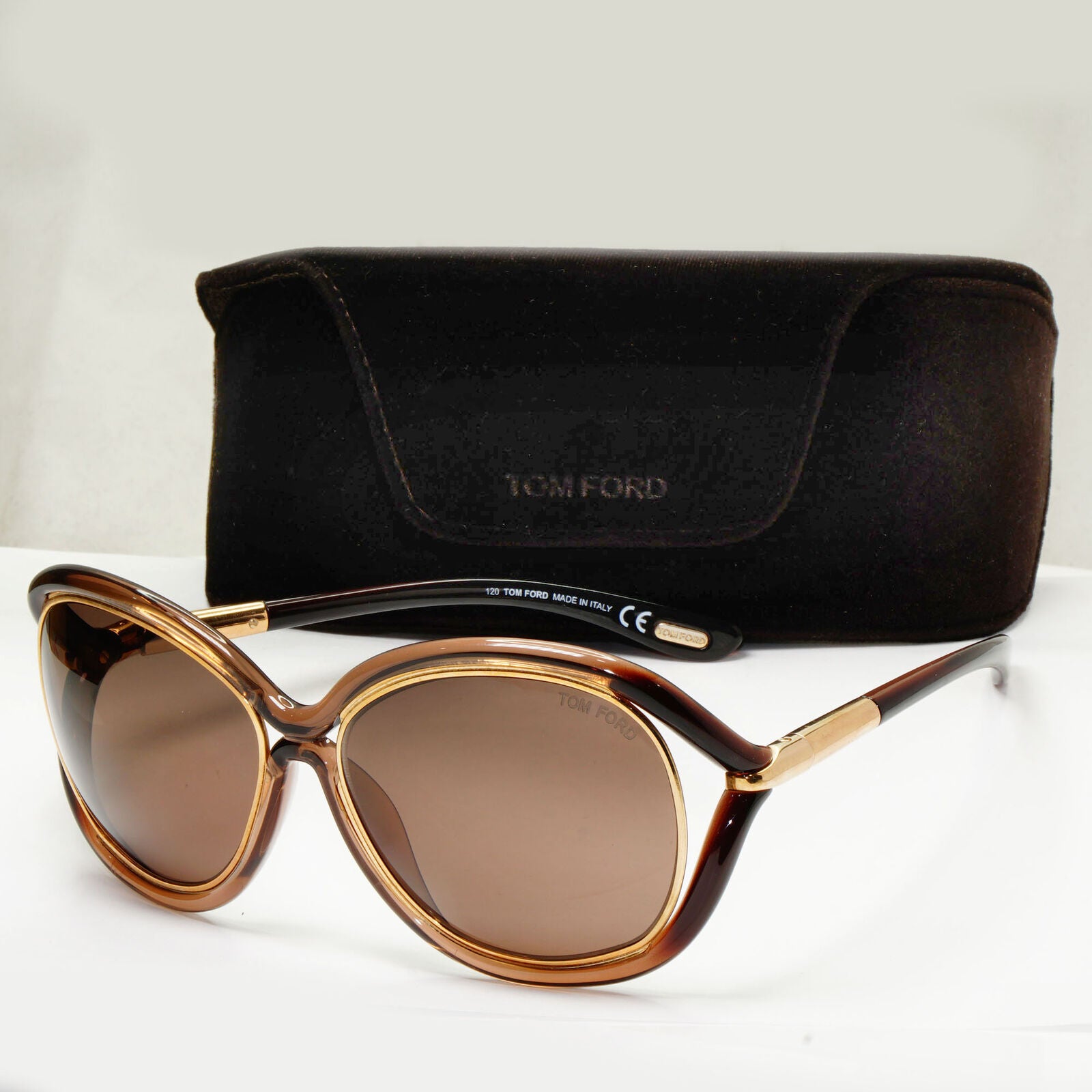 Tom Ford 2008 Sunglasses Samantha Vintage Gold Brown TF 52  FT0052 692 280323