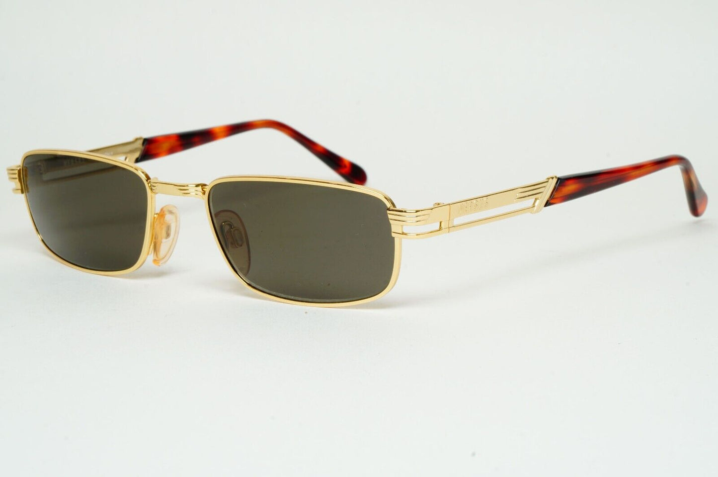 Versus Sunglasses 1996 by Gianni Versace Vintage Gold Grey MOD F20 COL 030