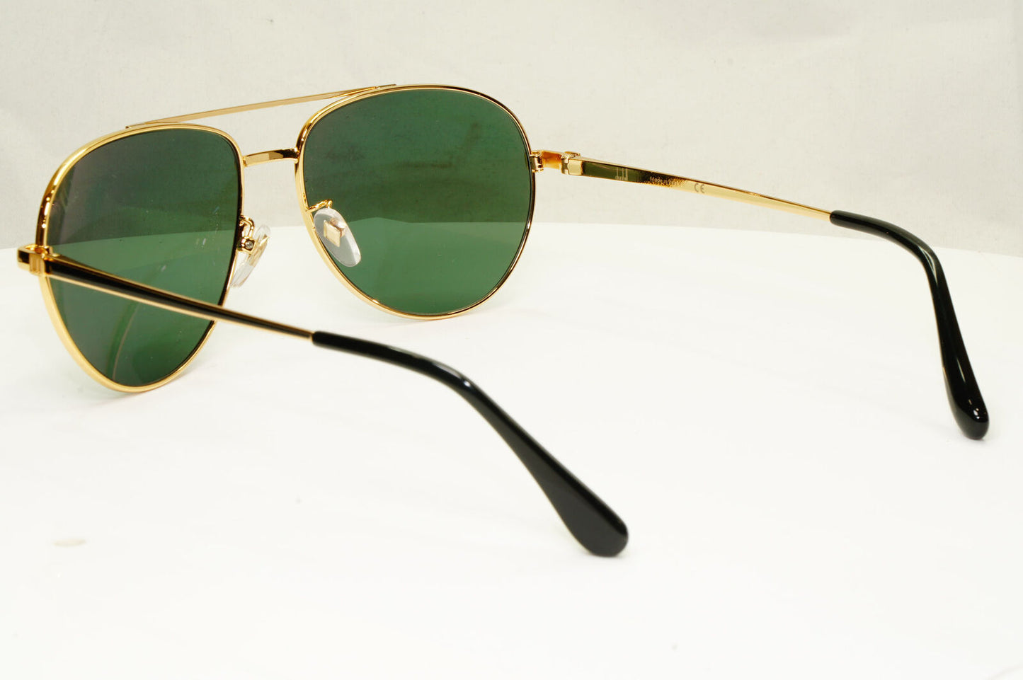 Authentic Dunhill Polarized Gold Metal Pilot Green Mens Sunglasses SDH 193 300P
