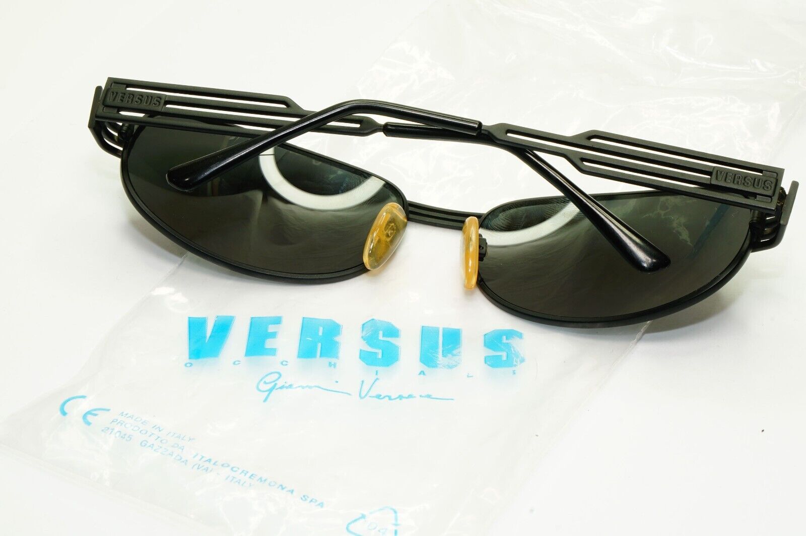 Versus 1996 by Gianni Versace Vintage Matte Black Sunglasses MOD F36 COL 028