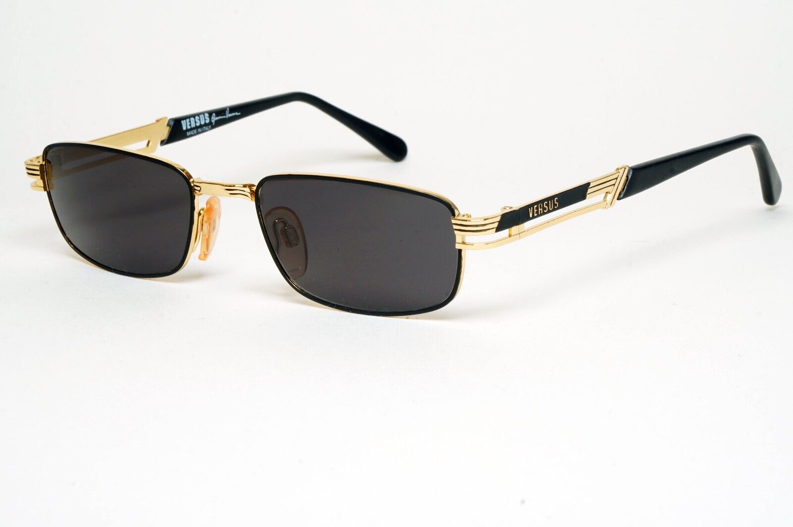 Versus Sunglasses 1996 by Gianni Versace Vintage Gold Black MOD F20 COL 33M