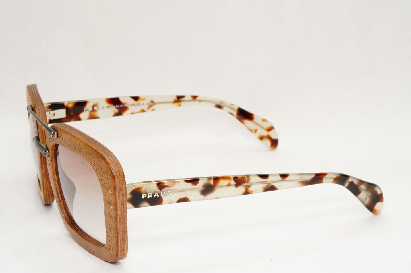 Prada Sunglasses Wood Square 2015 Brown Tortoise PR30RS SPR 30R IAM-4O0 051223
