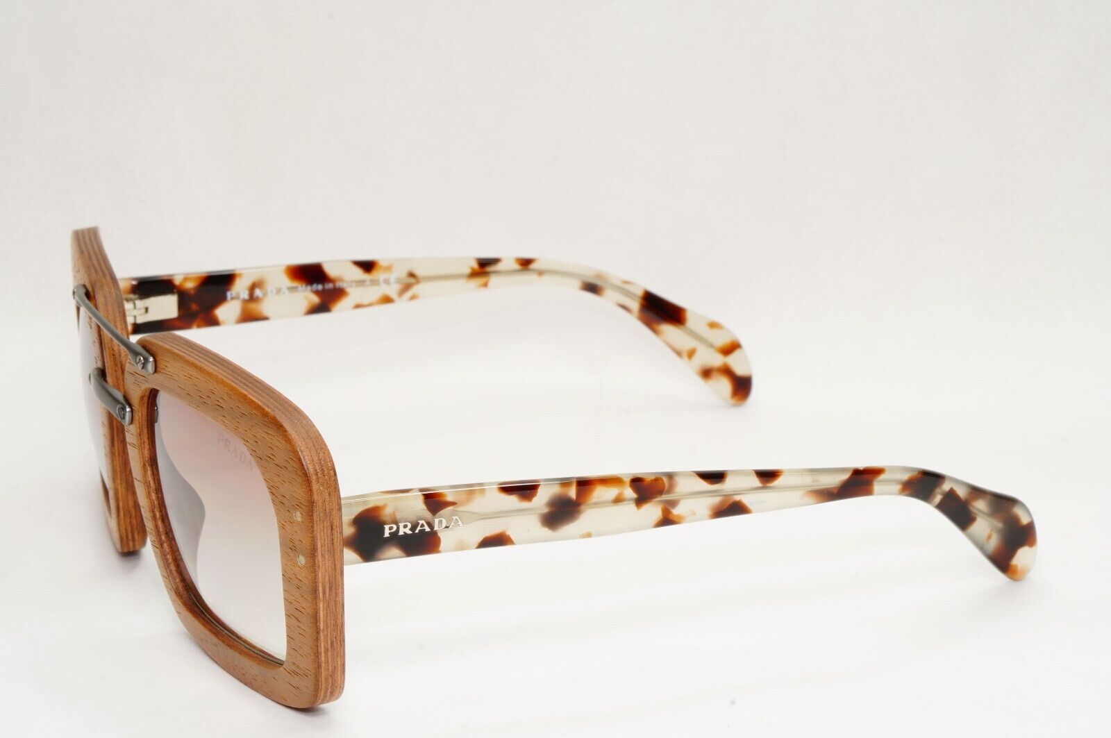 Prada Sunglasses Wood Square 2015 Brown Tortoise PR30RS SPR 30R IAM-4O0 051223