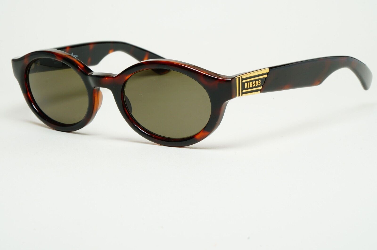 Versus Sunglasses 1996 by Gianni Versace Vintage Brown Gold MOD EZ9 COL 649