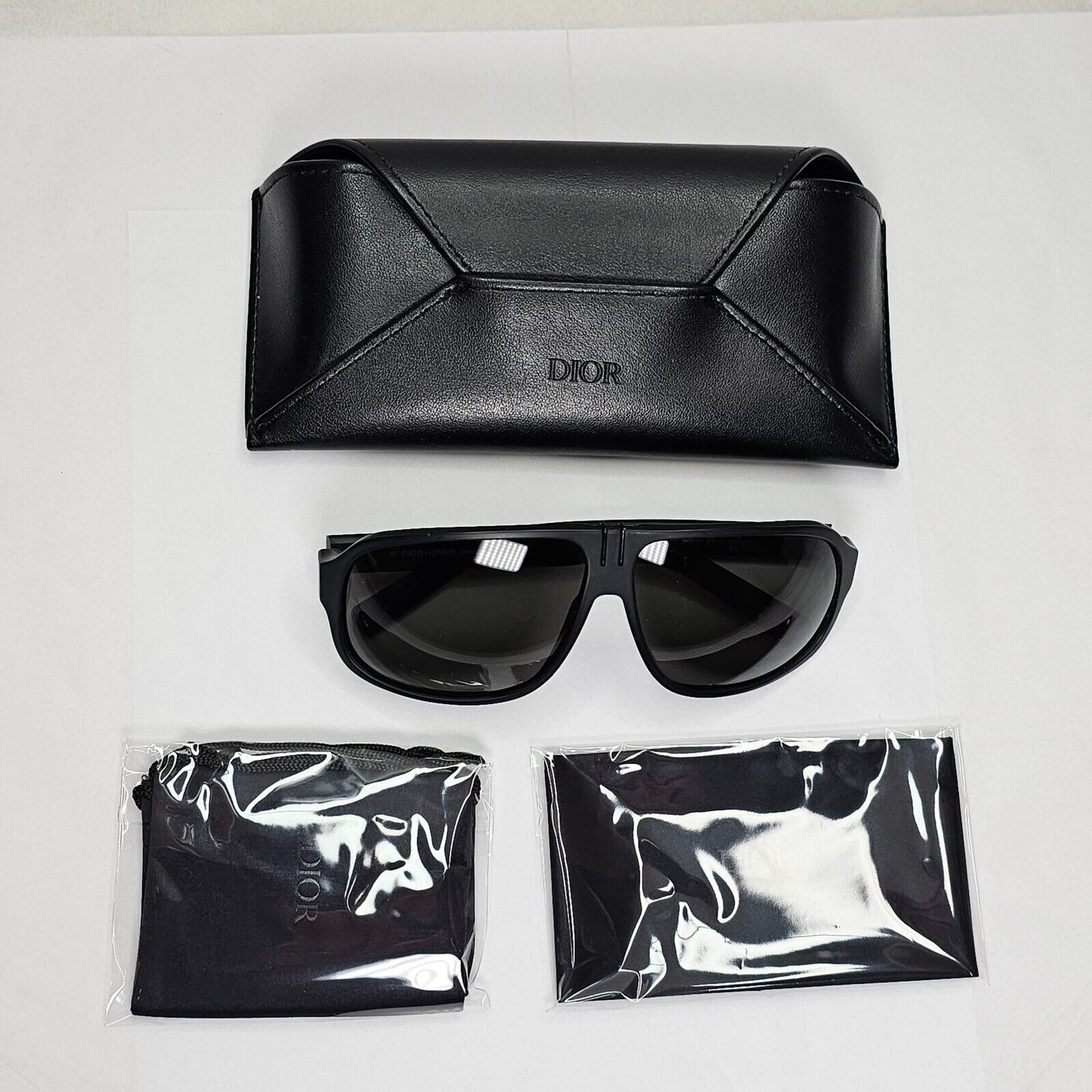 Dior Sunglasses 2014 Vintage Pilot Square Black Tie 131S WRDNR 64mm 121223