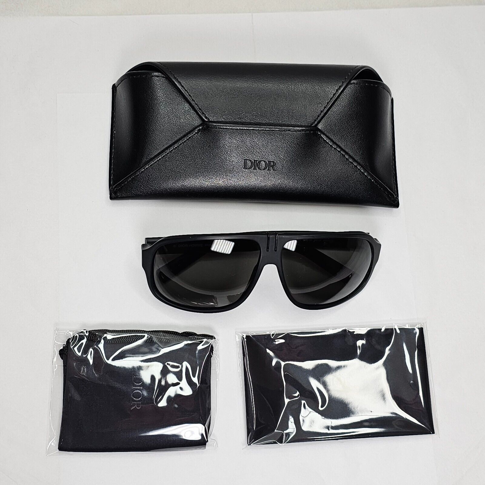 Dior Sunglasses 2014 Vintage Pilot Square Black Tie 131S WRDNR 64mm 121223