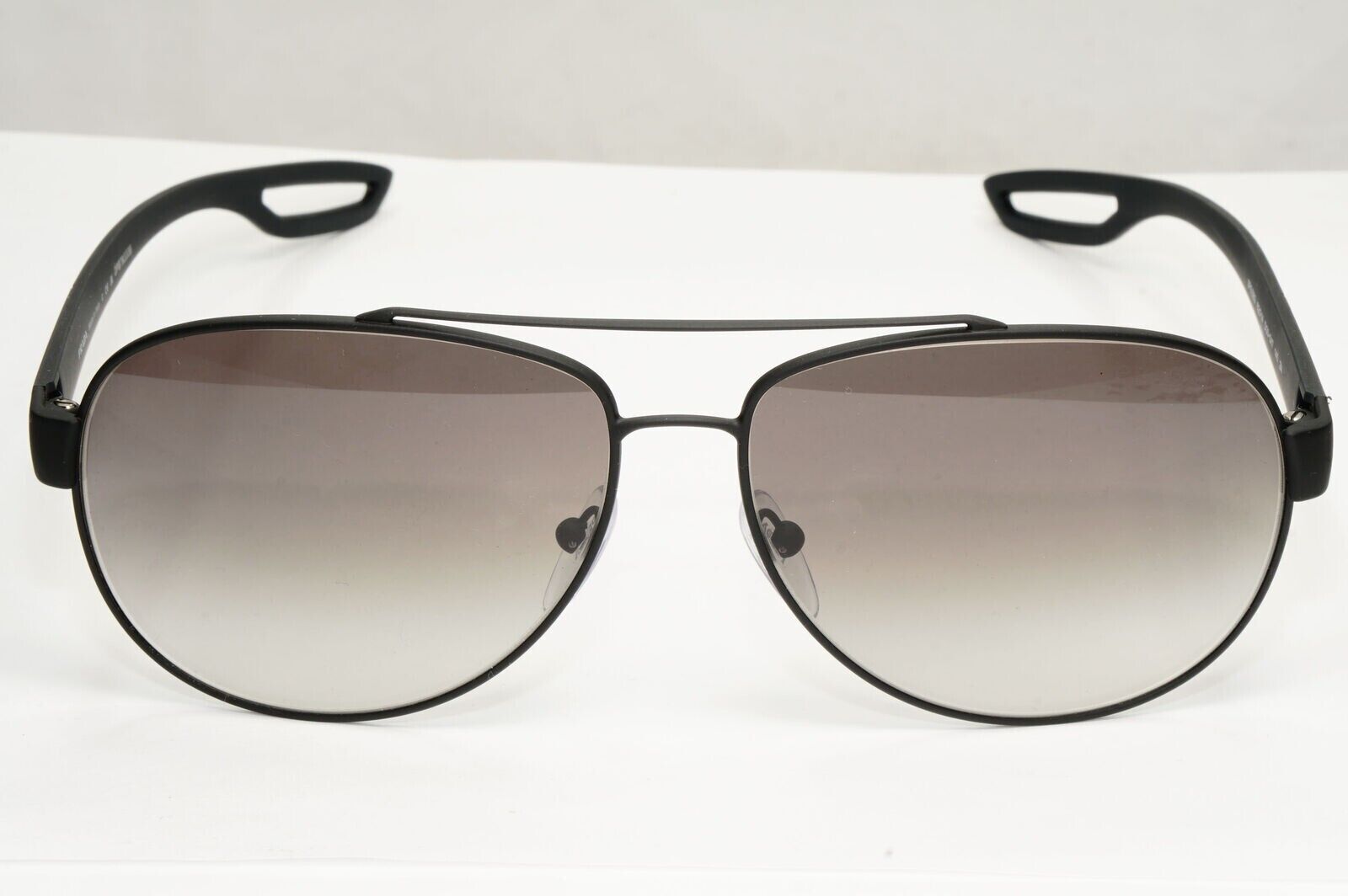 Prada Black Sunglasses Pilot Grey Gradient Rubber PS55QS SPR 55Q DG0-0A7 061223